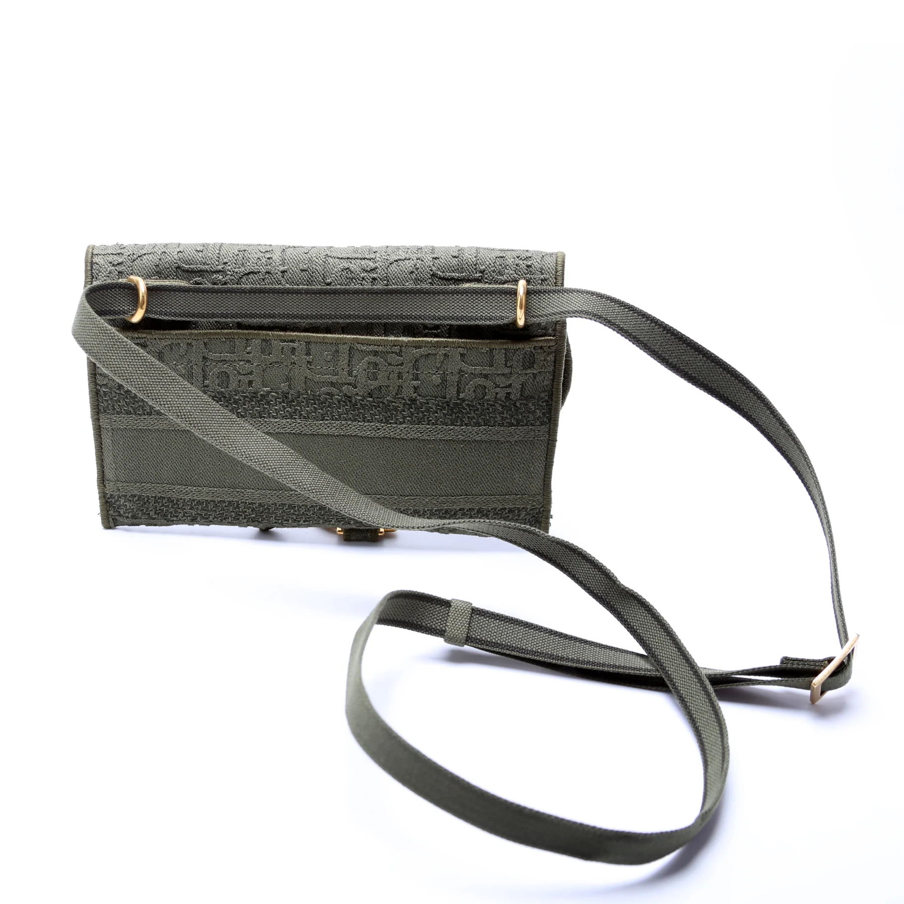 Slim Saddle Belt Bag Oblique Green - Image 3