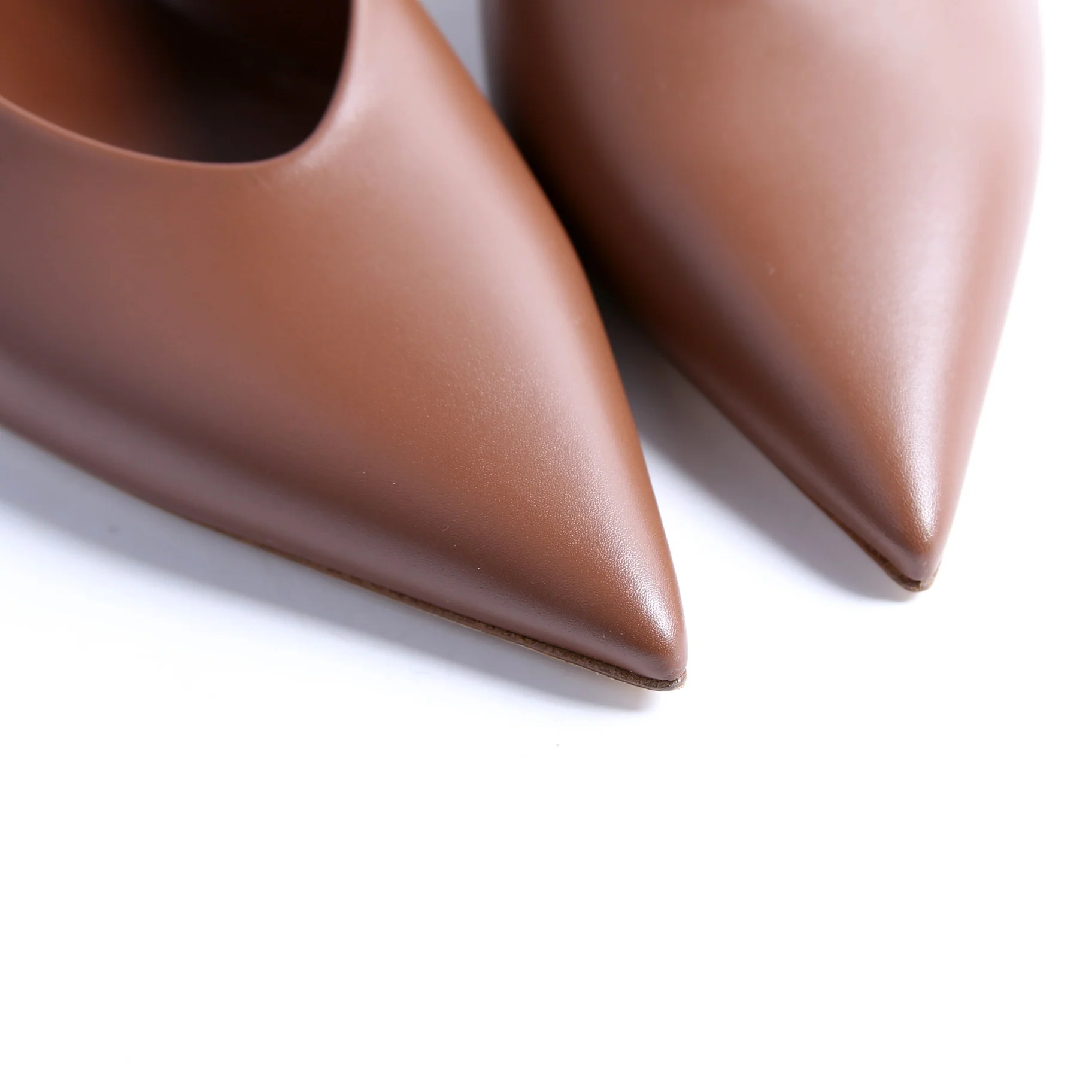 Slingback Leather Pumps Size 41 Brown - Image 8