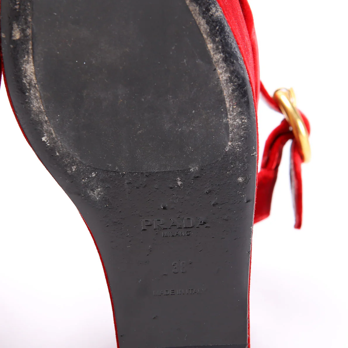 Slingback Platform Velvet Sandals Size 38 Red - Image 10
