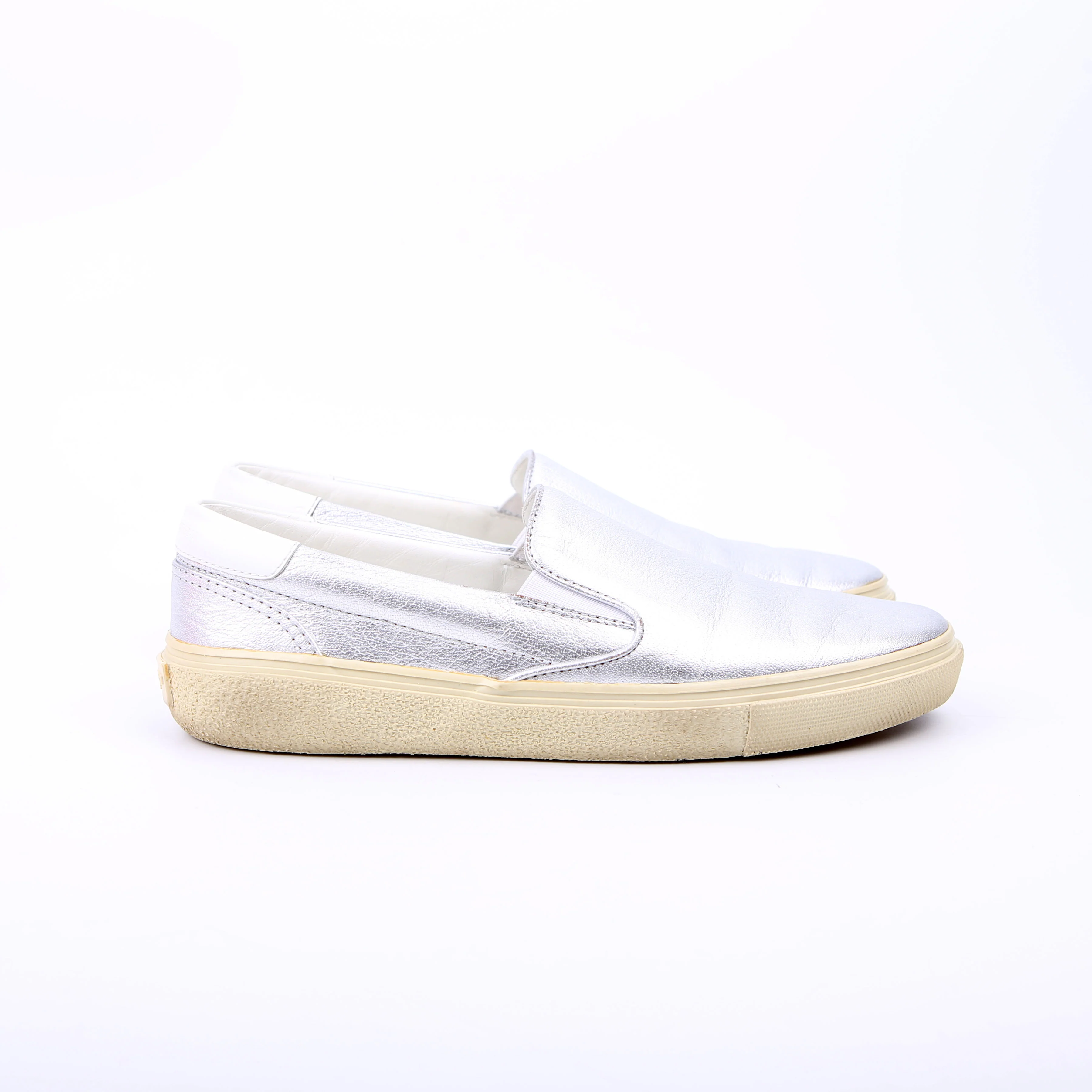 Slip On Sneakers Size 39 Silver - Image 3