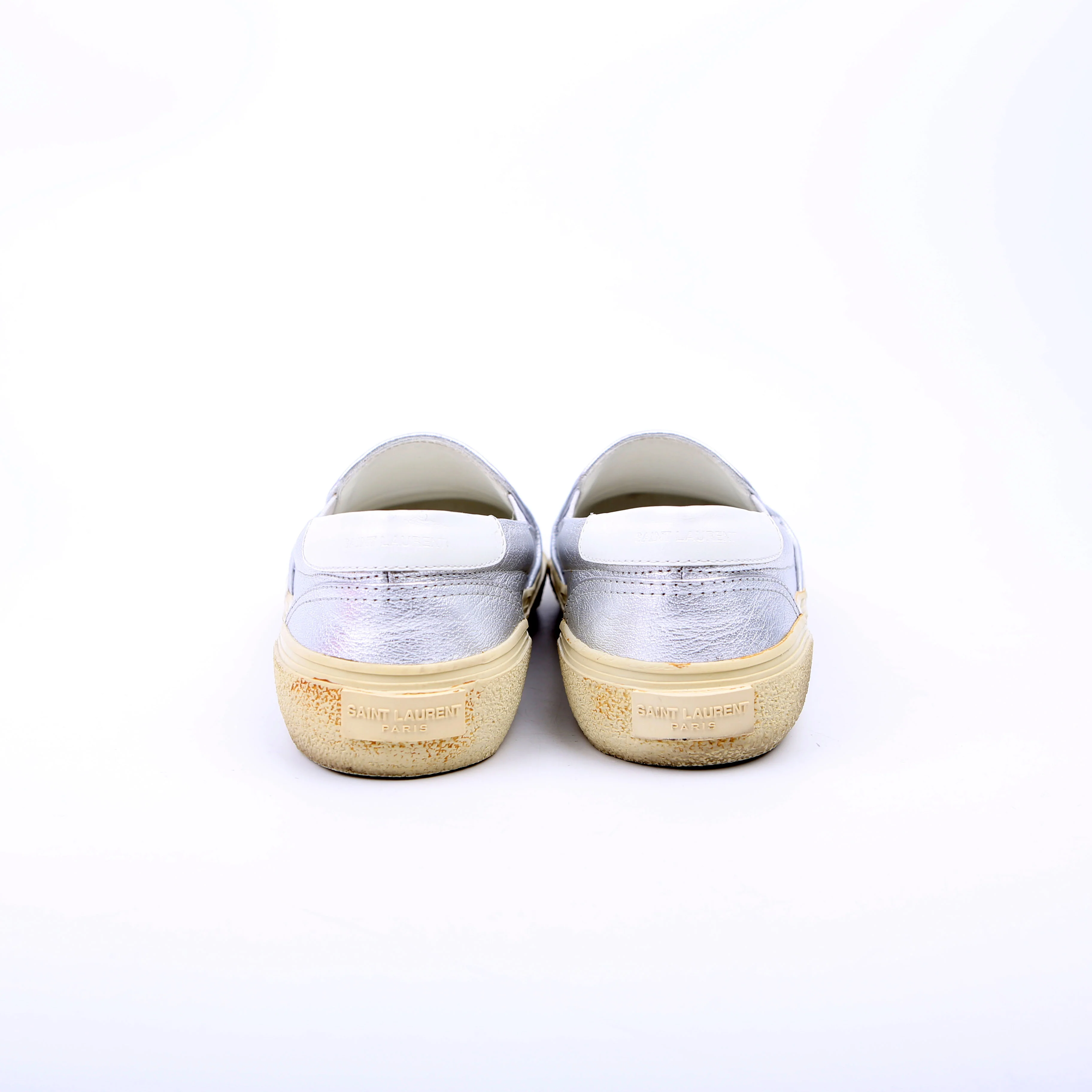Slip On Sneakers Size 39 Silver - Image 4