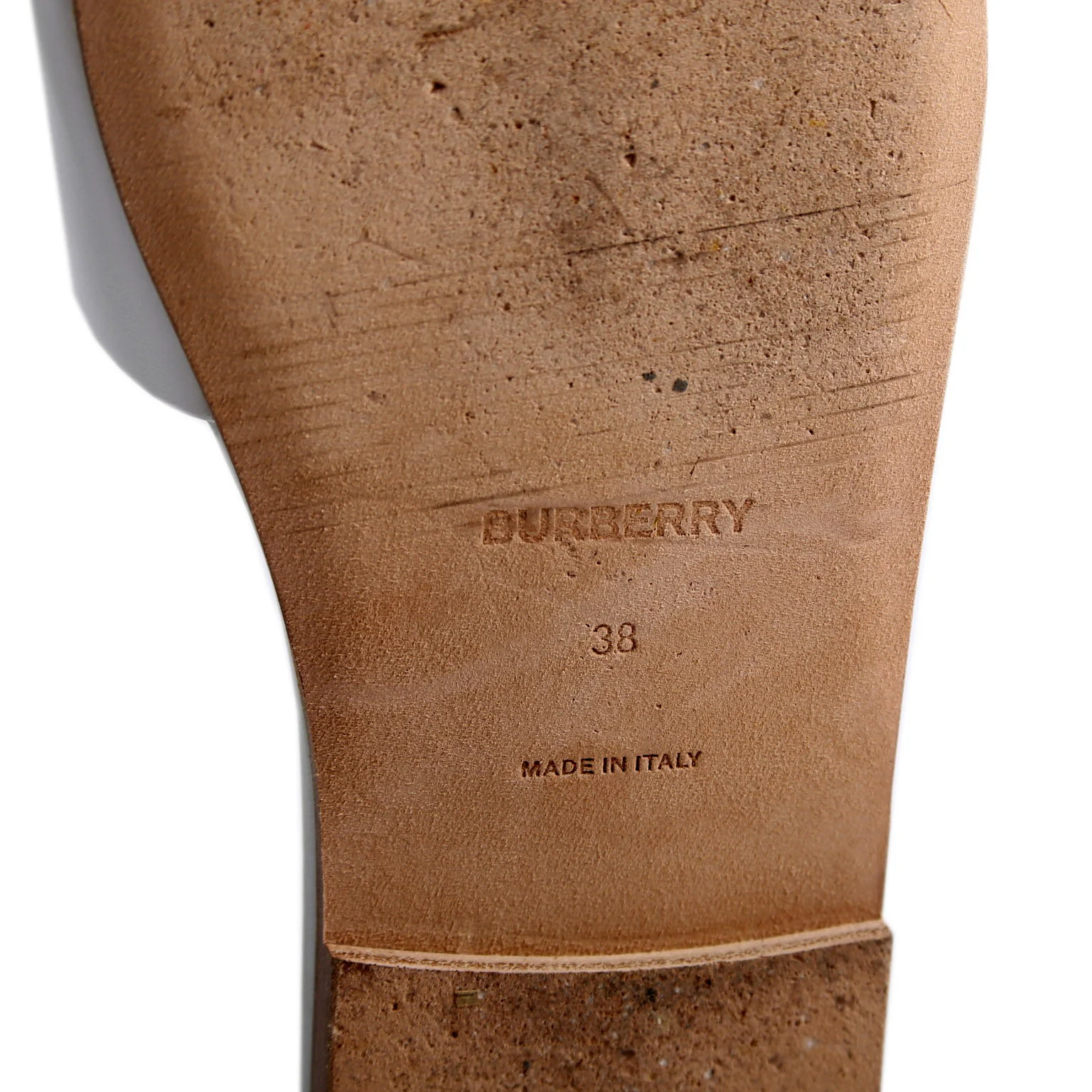 Sloane TB Leather Slide Sandals Size 38 - Image 7