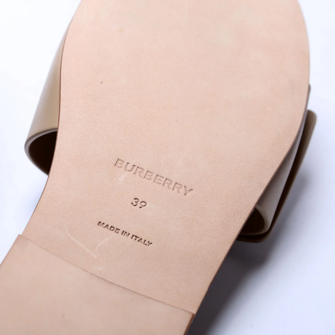 Sloane TB Leather Slide Sandals Size 39 - Image 7