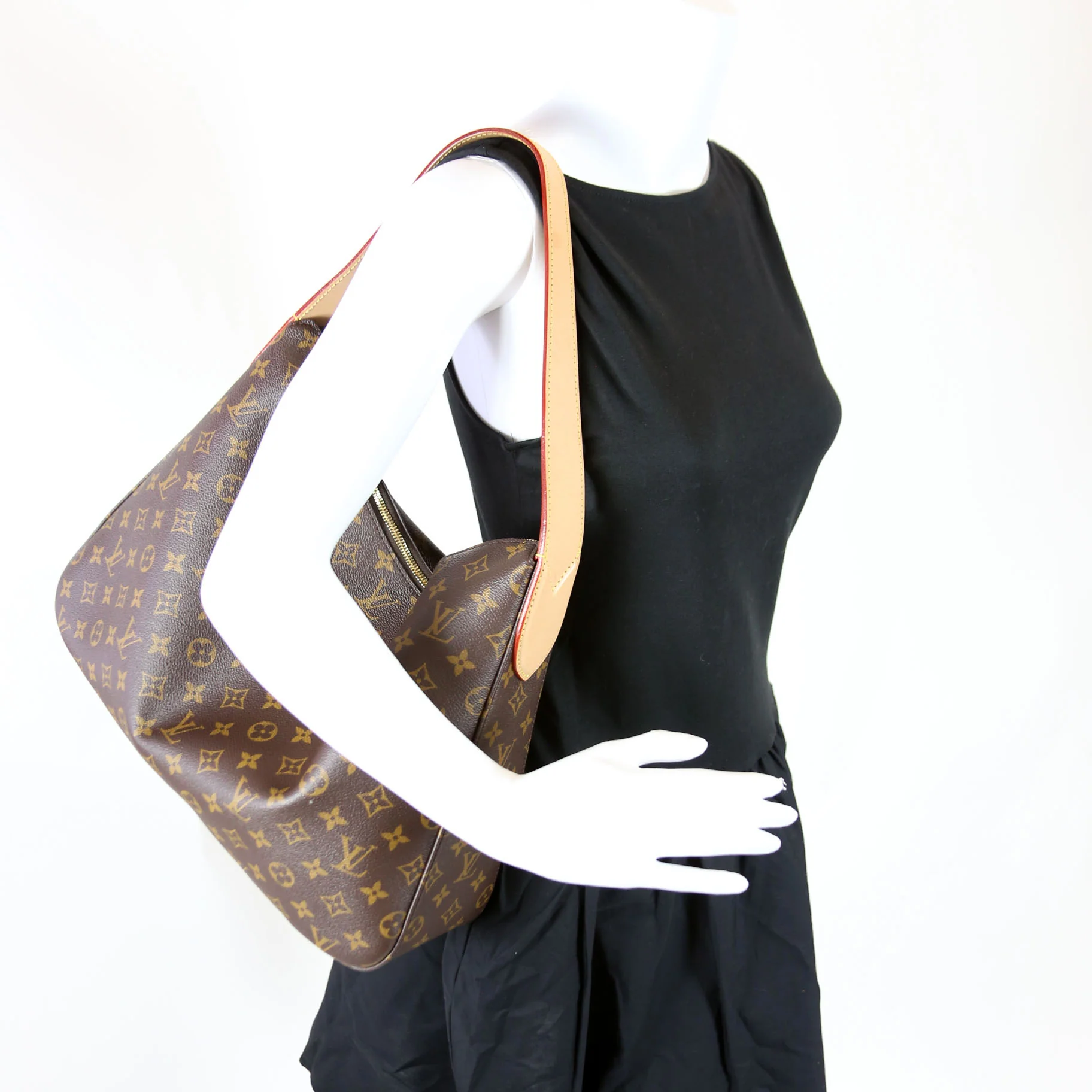Slouchy MM Monogram Brown/Red - Image 12