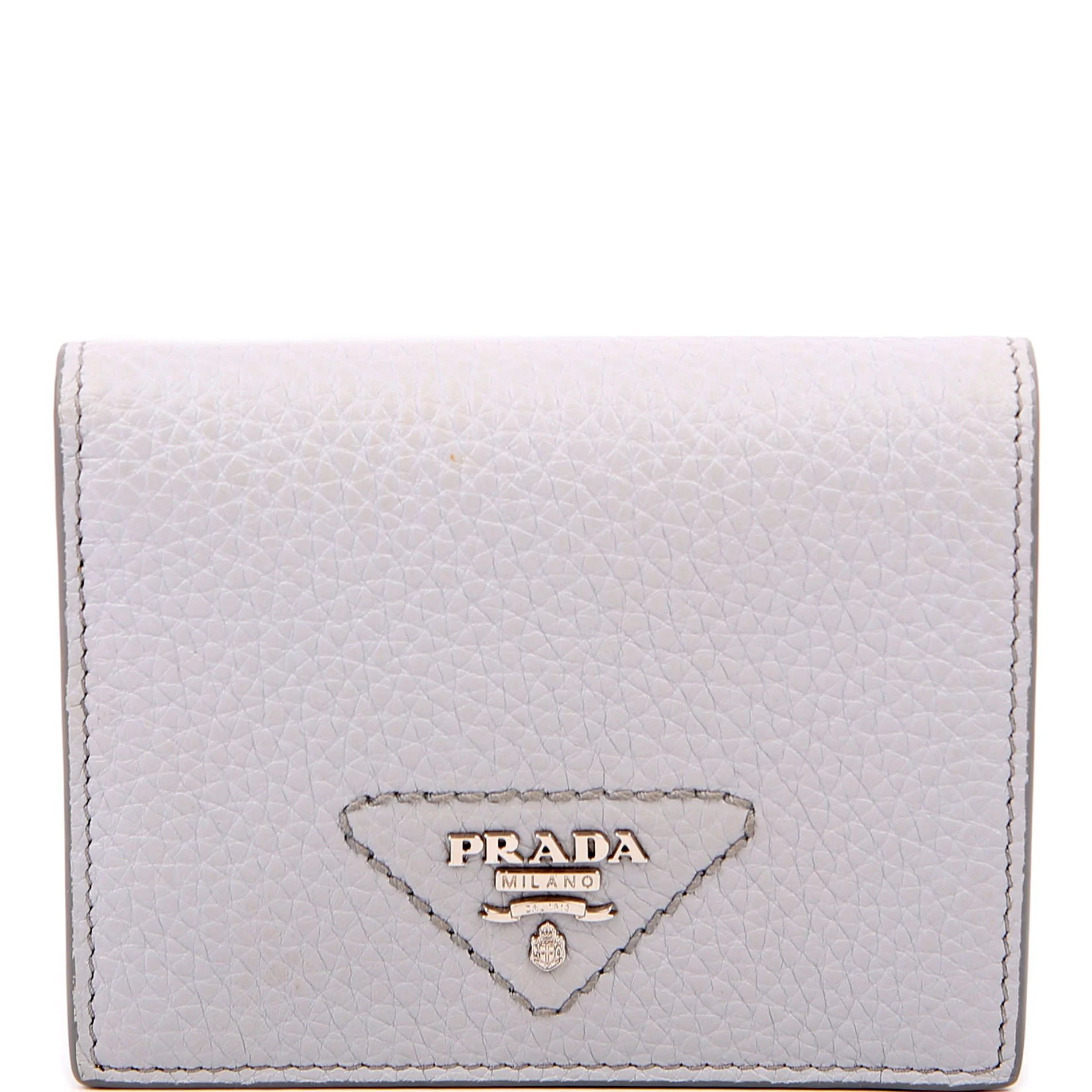 Small Leather Wallet Grey