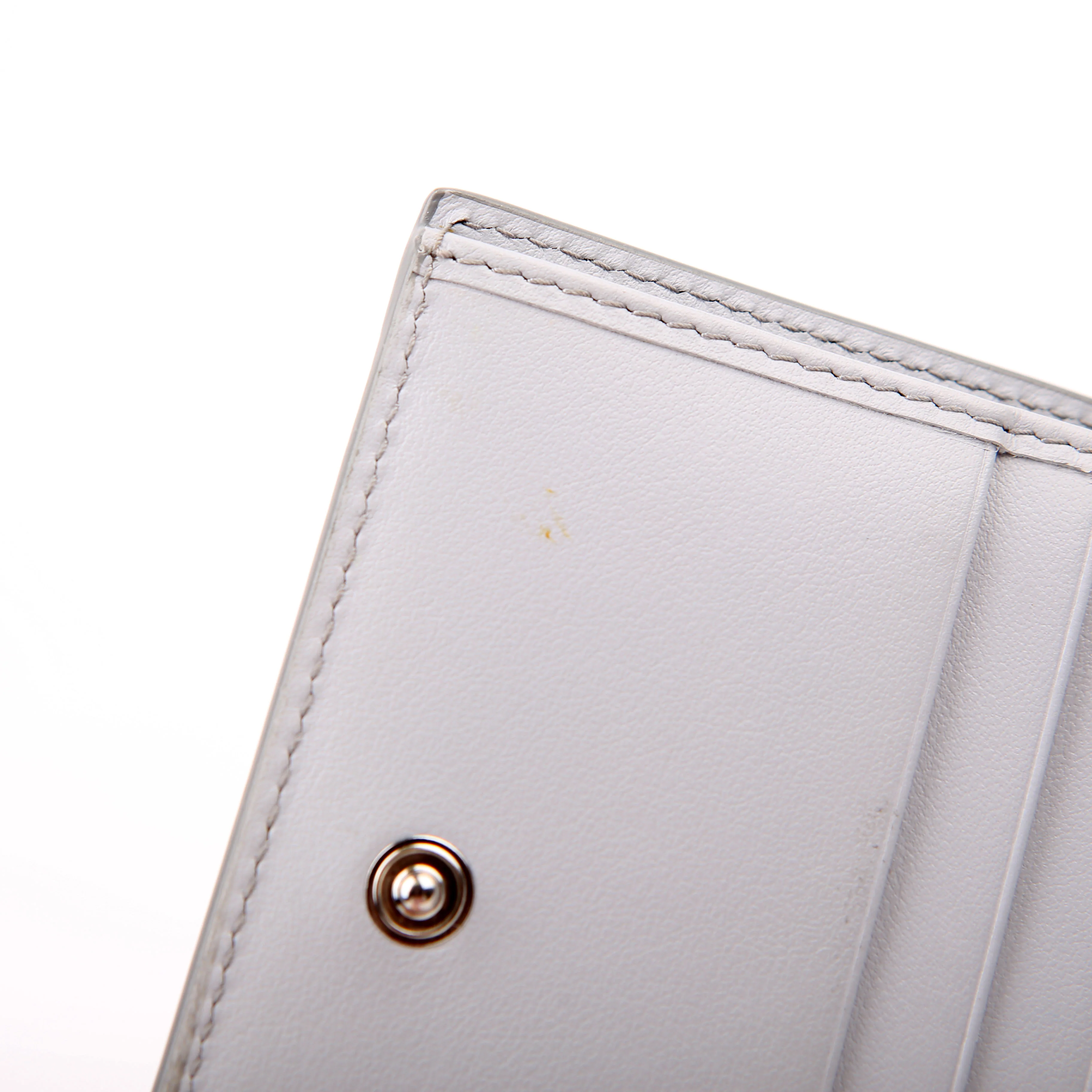 Small Leather Wallet Grey - Image 11