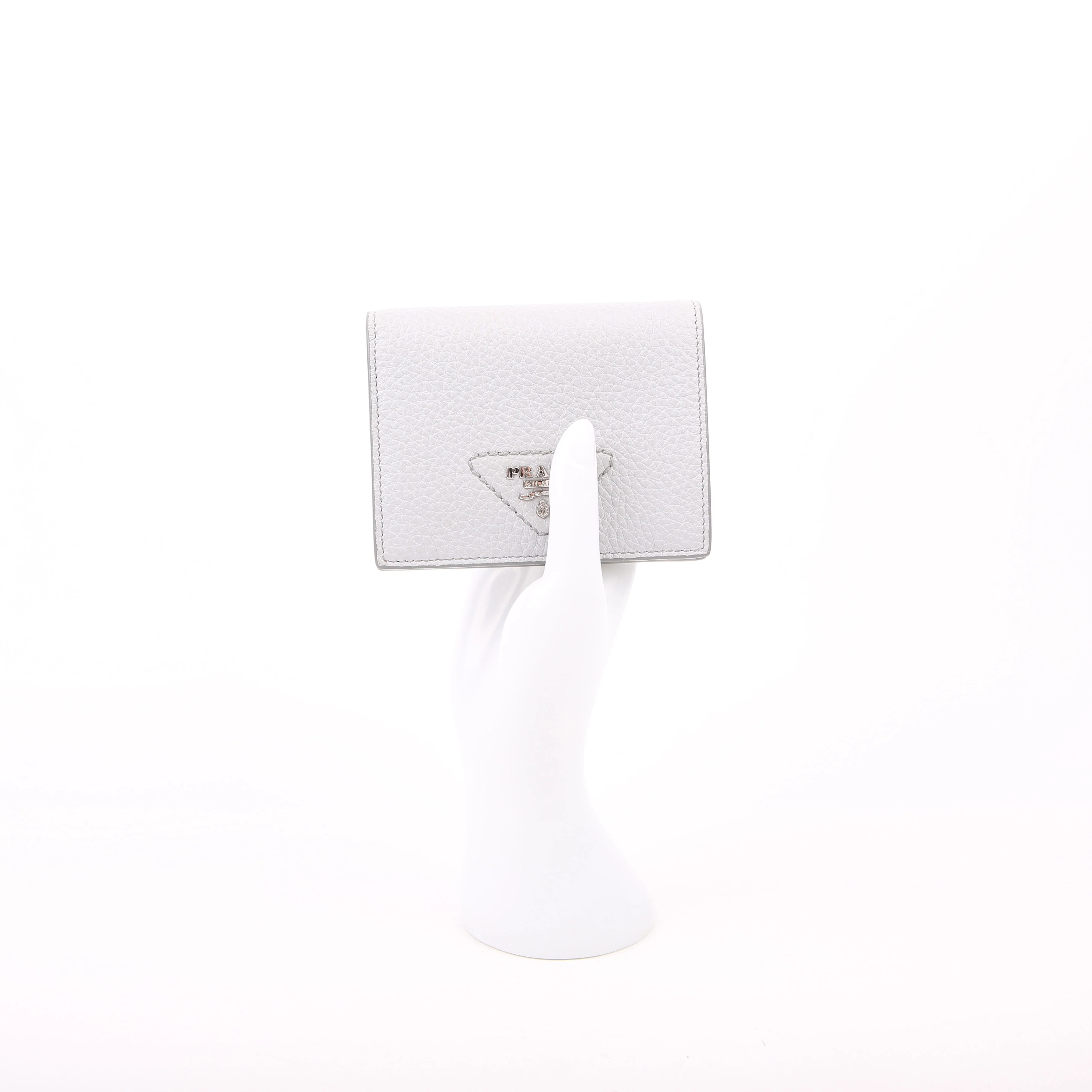 Small Leather Wallet Grey - Image 12
