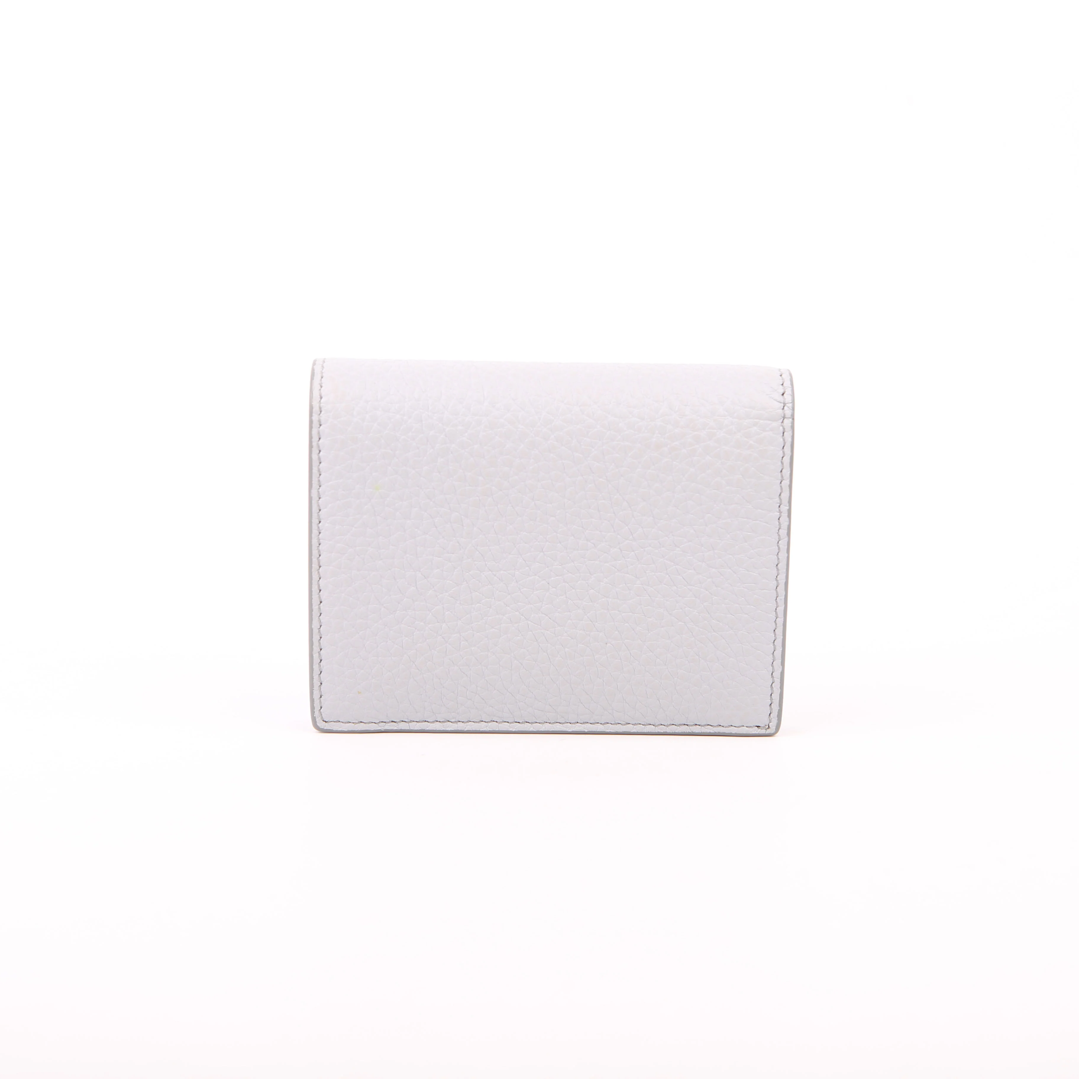 Small Leather Wallet Grey - Image 3