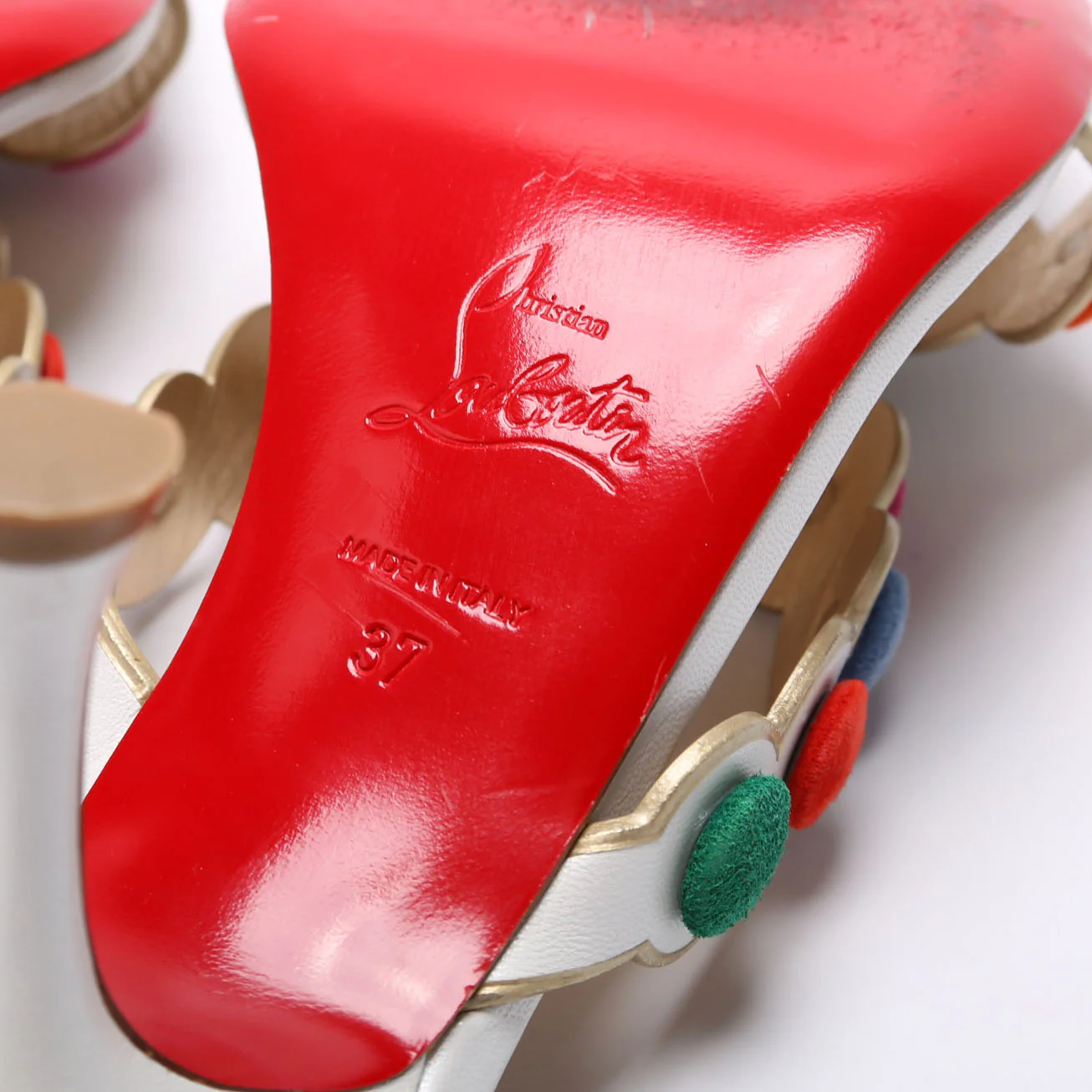 Smarta Polka Dot Sandal Heels 85mm Size 37 Multicolor - Image 10
