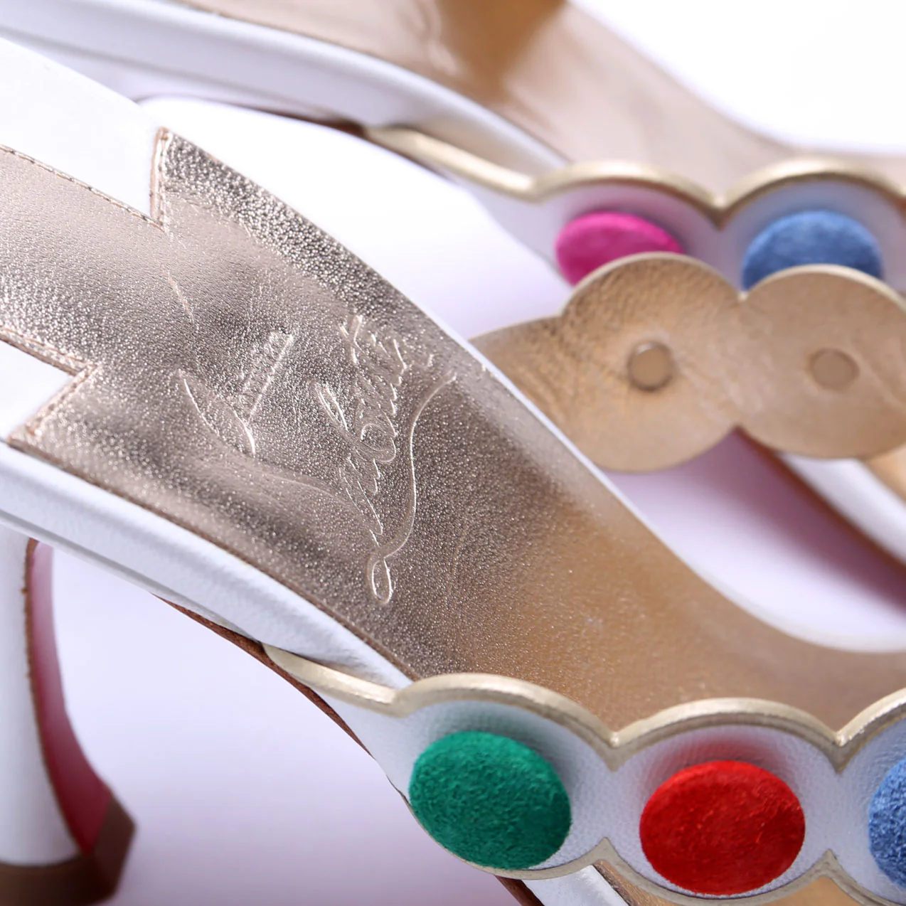 Smarta Polka Dot Sandal Heels 85mm Size 37 Multicolor - Image 5