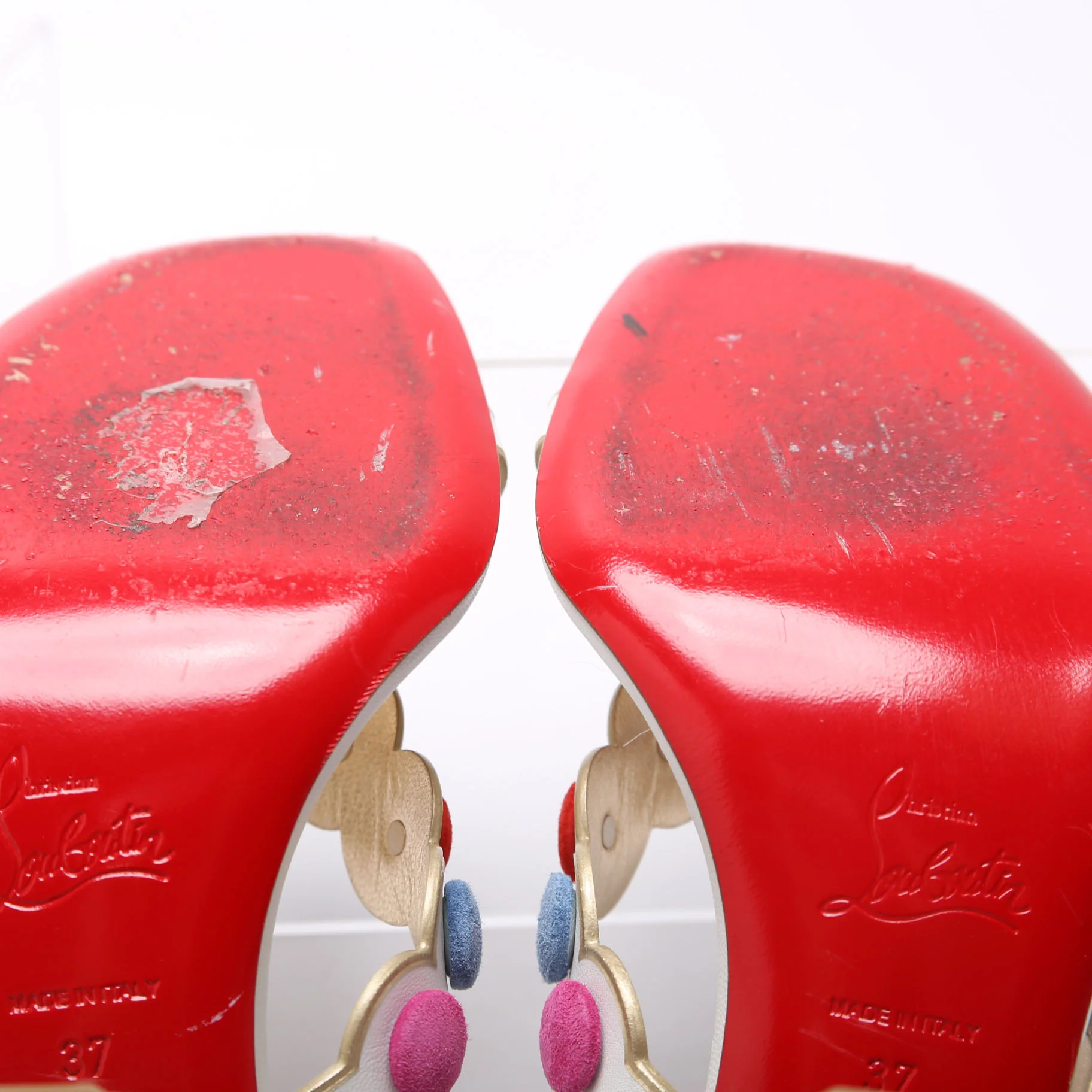 Smarta Polka Dot Sandal Heels 85mm Size 37 Multicolor - Image 9