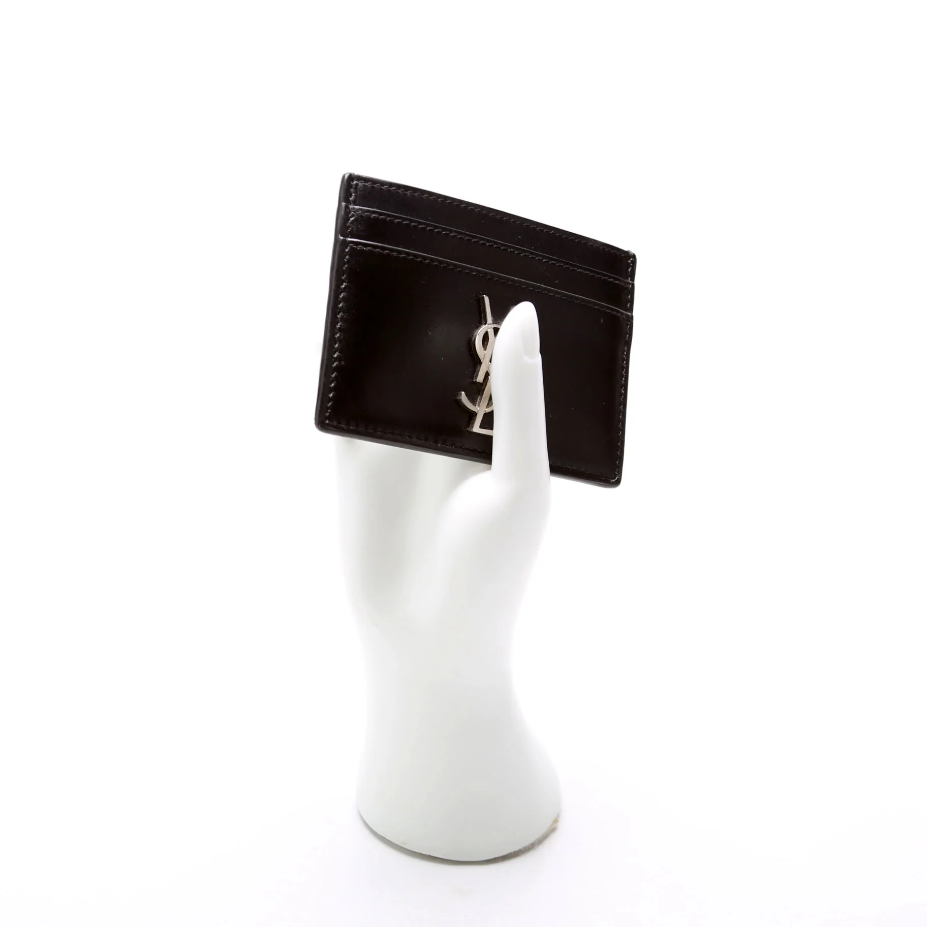 Smooth Leather Card Holder 485631 Black - Image 7