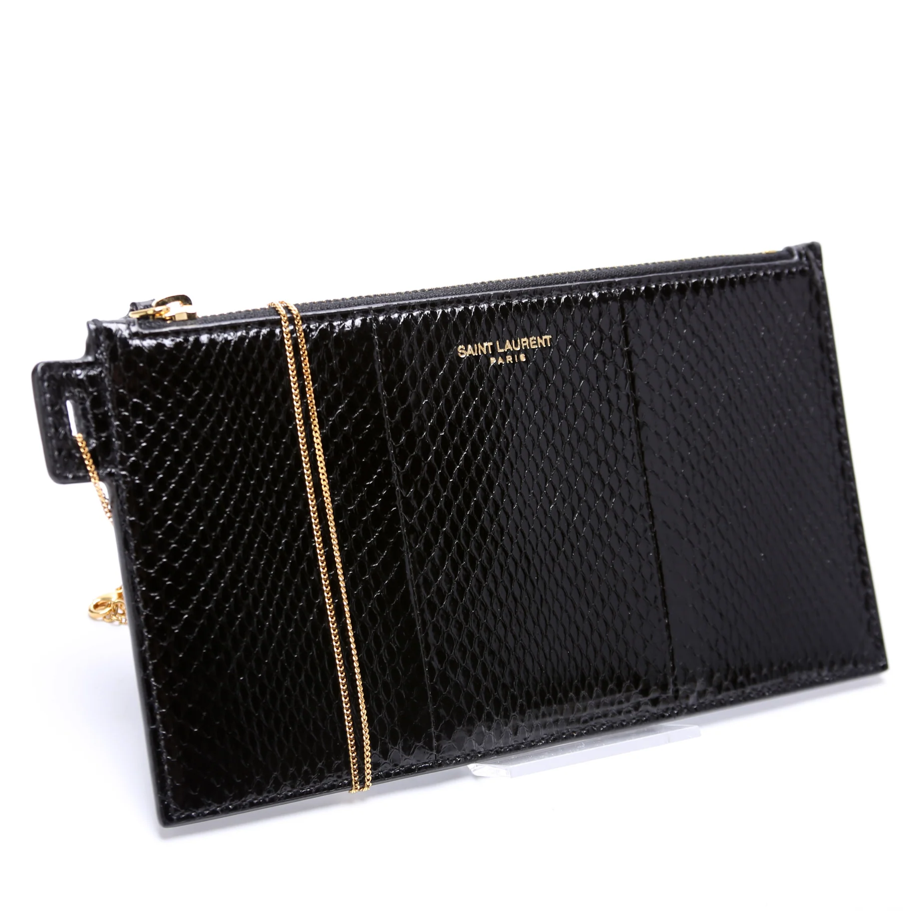 Snakeskin Pouch With Chain - Image 2