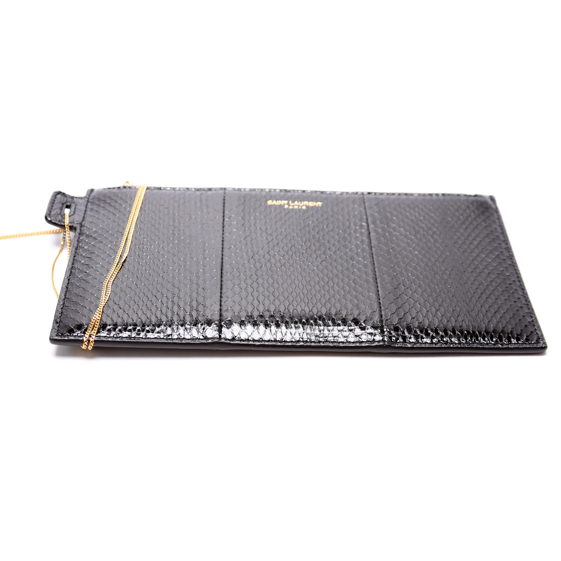Snakeskin Pouch With Chain - Image 4
