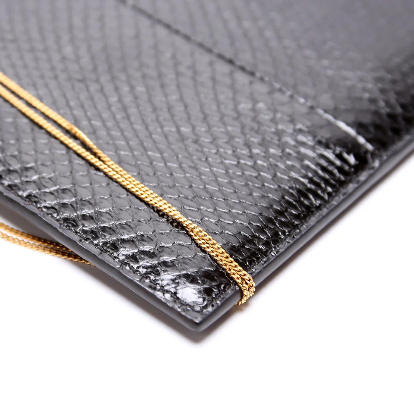 Snakeskin Pouch With Chain - Image 5