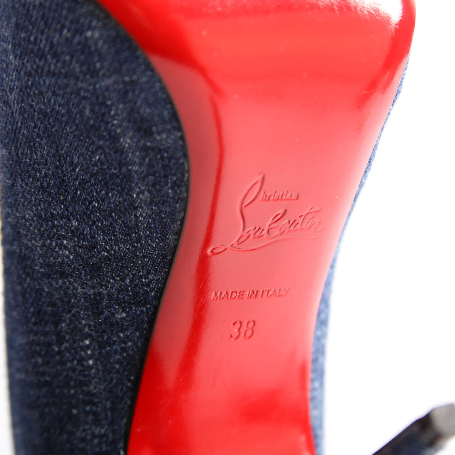 So Kate Denim 110MM Size 38 Blue - Image 8