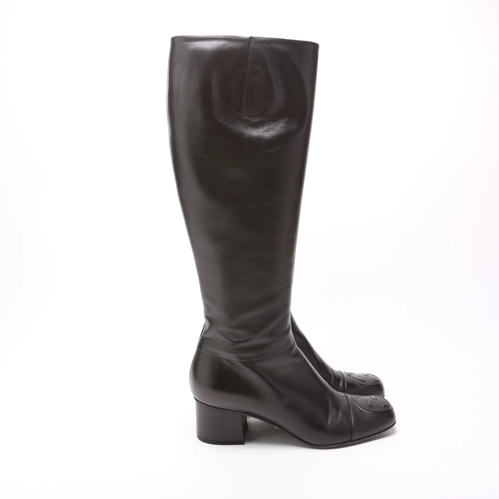 Soho Leather Knee High Boots Size 37.5 - Image 3