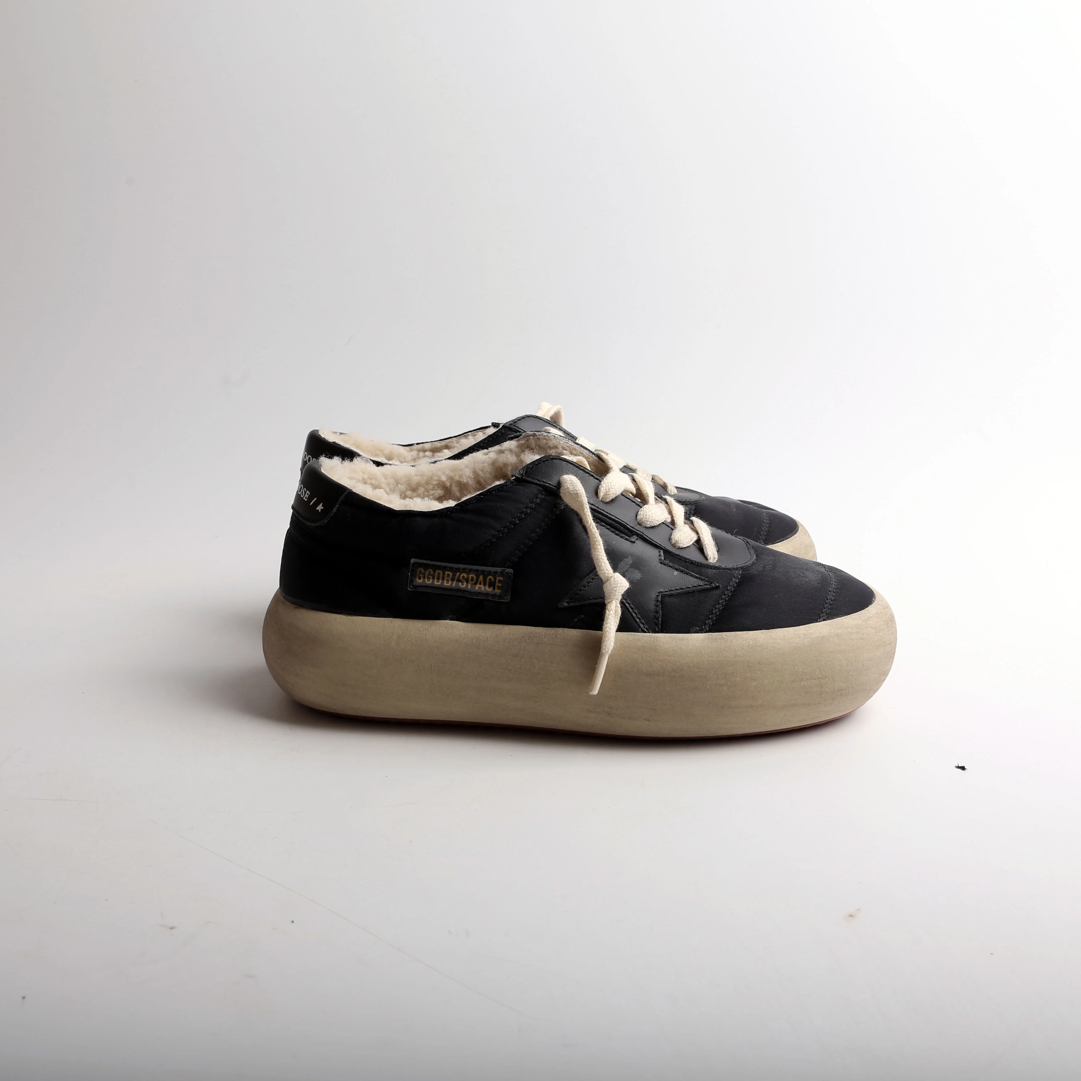 Space-Star Nylon/Shearling Sneakers Size 36 - Image 3