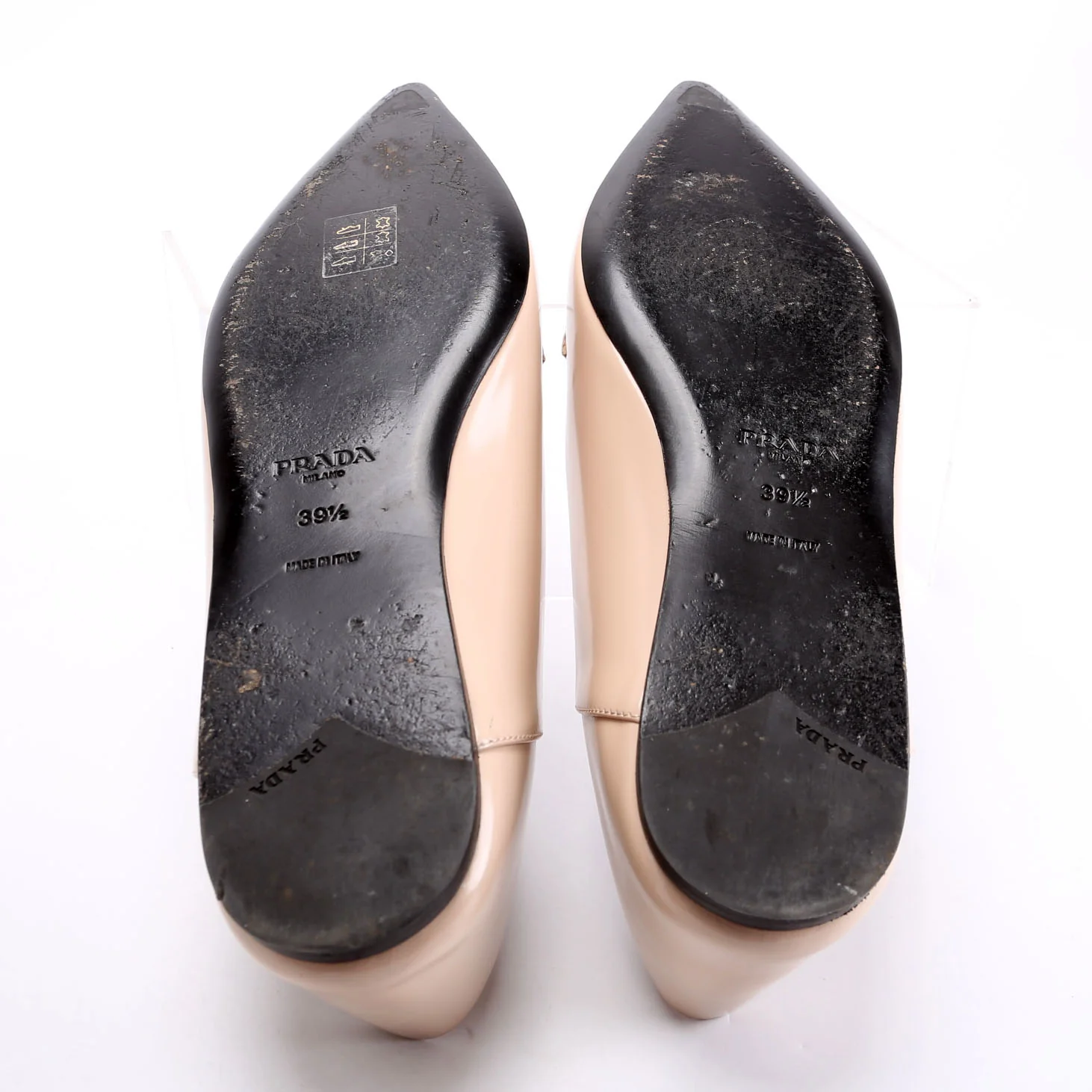 Spazzolato Logo Loafers Size 39.5 Beige - Image 7