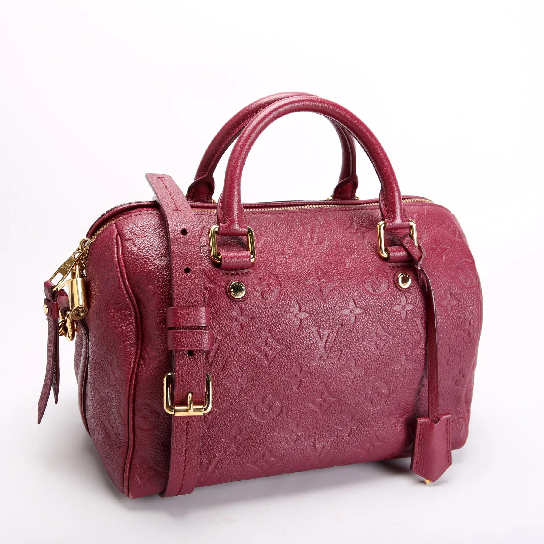 Speedy 25 With Strap Empreinte Burgundy - Image 2