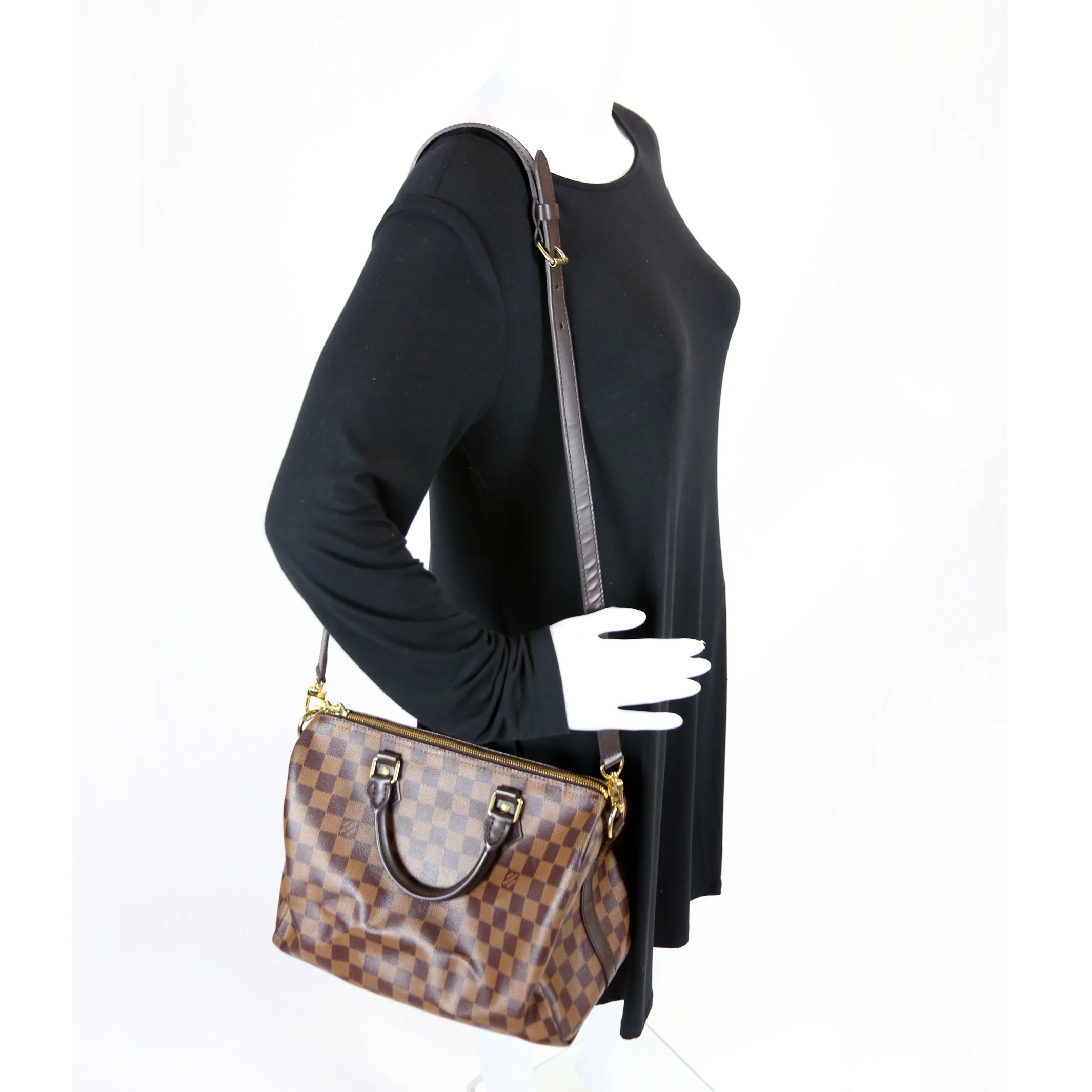 Speedy 30 Bandouliere Damier Ebene - Image 12