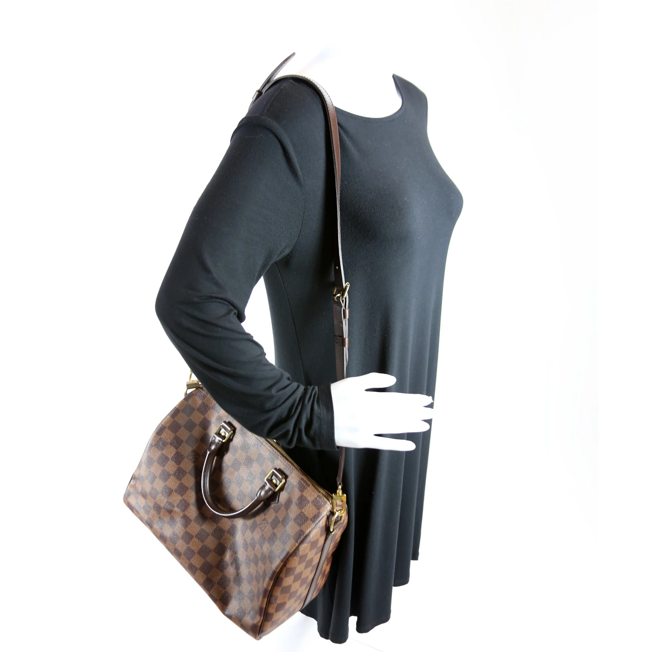 Speedy 30 Bandouliere Damier Ebene - Image 10