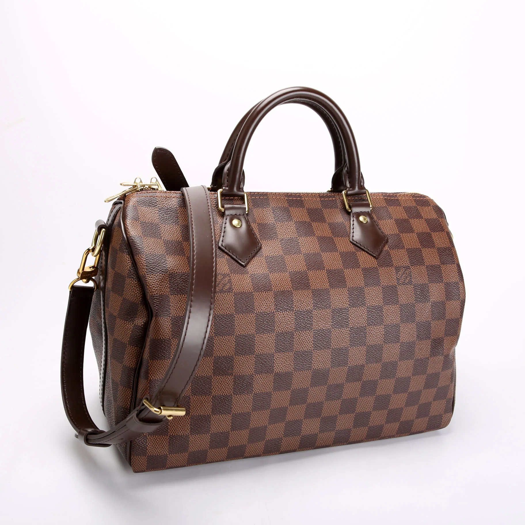 Speedy 30 Bandouliere Damier Ebene Brown/Red - Image 2