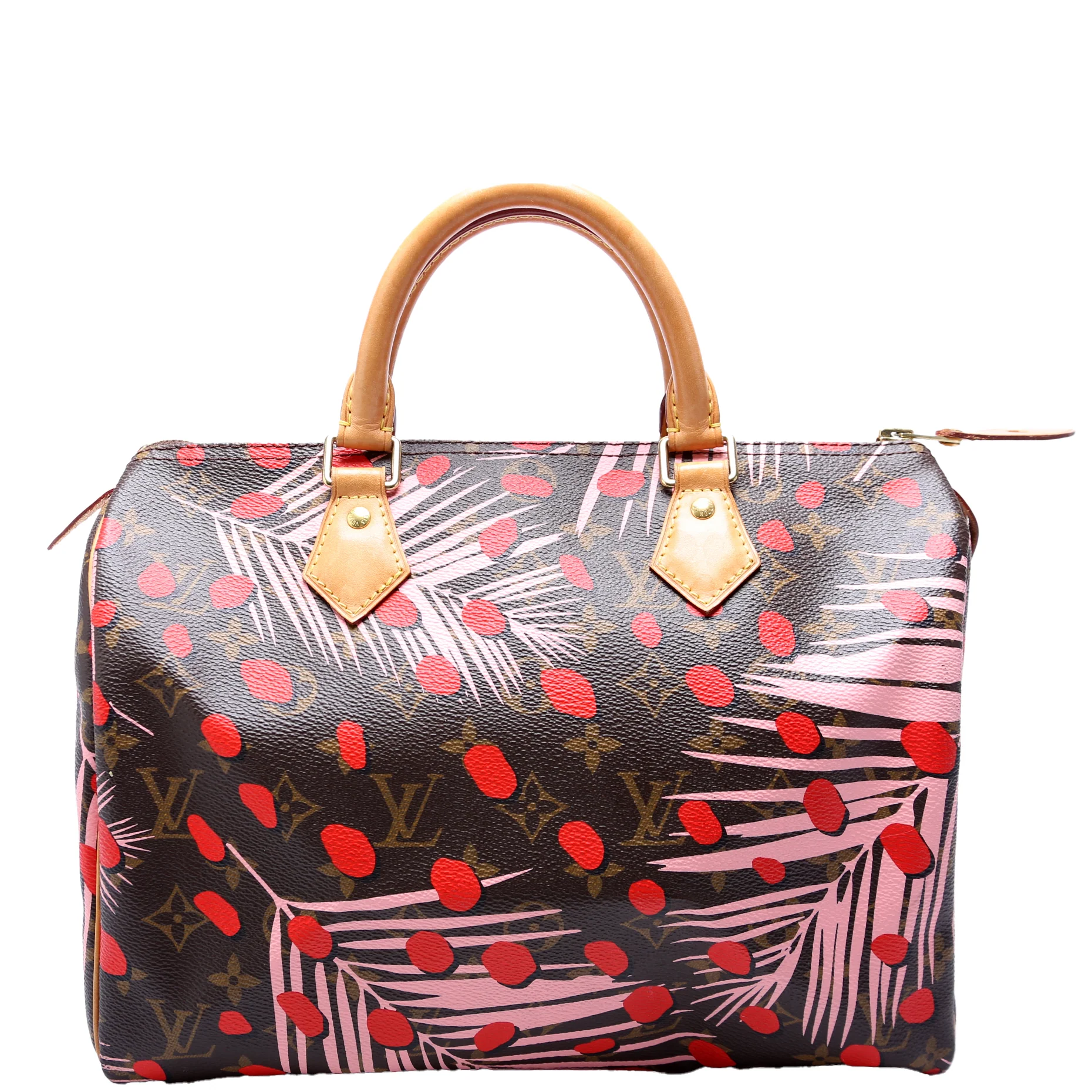 Speedy 30 Jungle Dots Monogram Pink