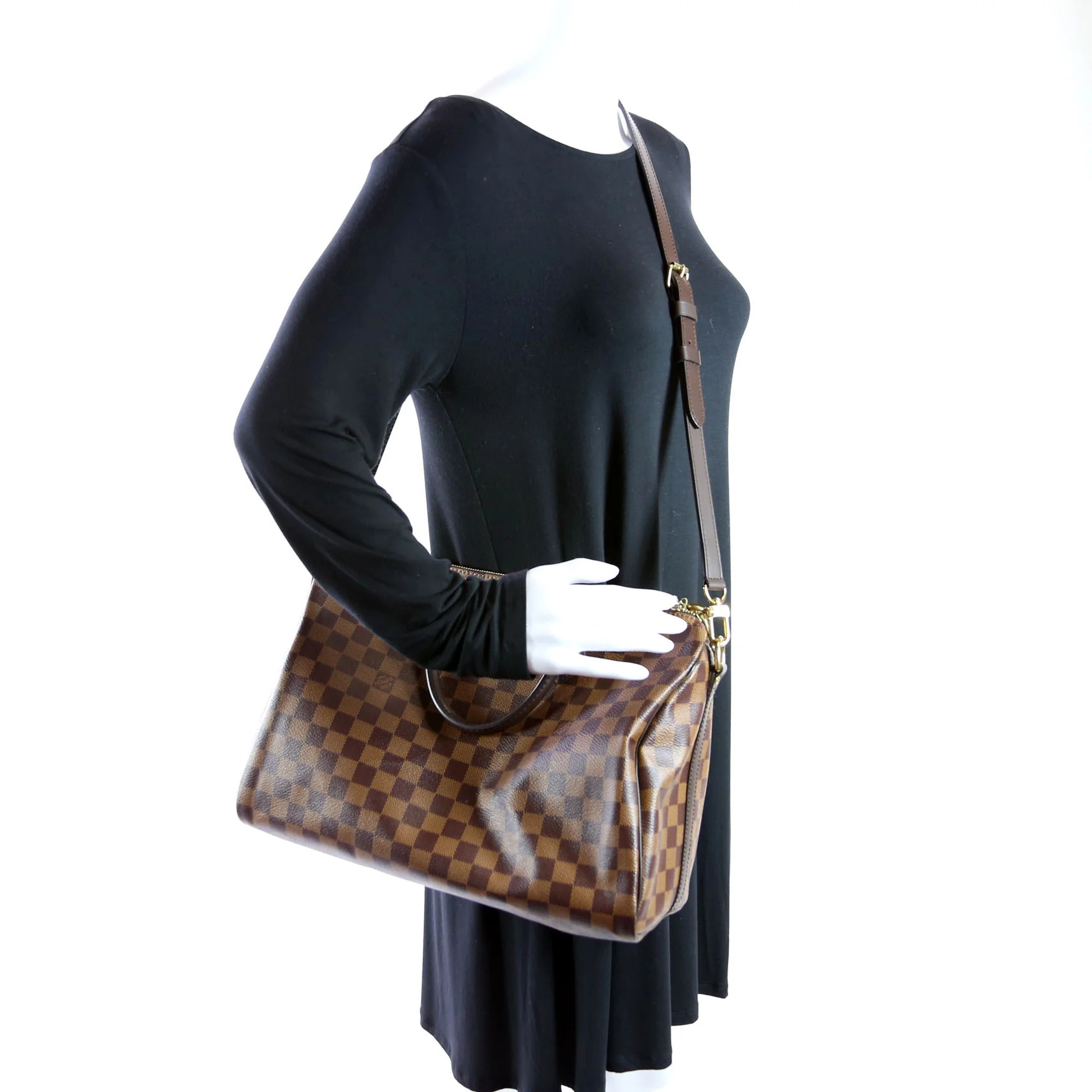 Speedy 35 with Strap Damier Ebene - Image 13