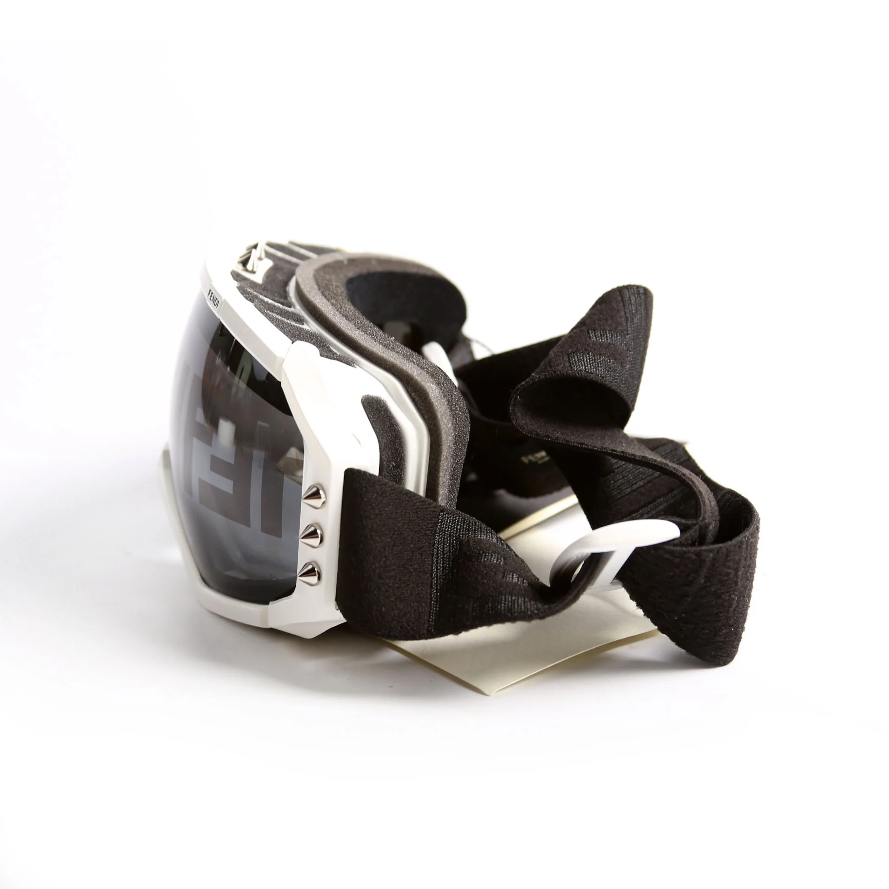 Spiked Ski Goggles White - Image 2