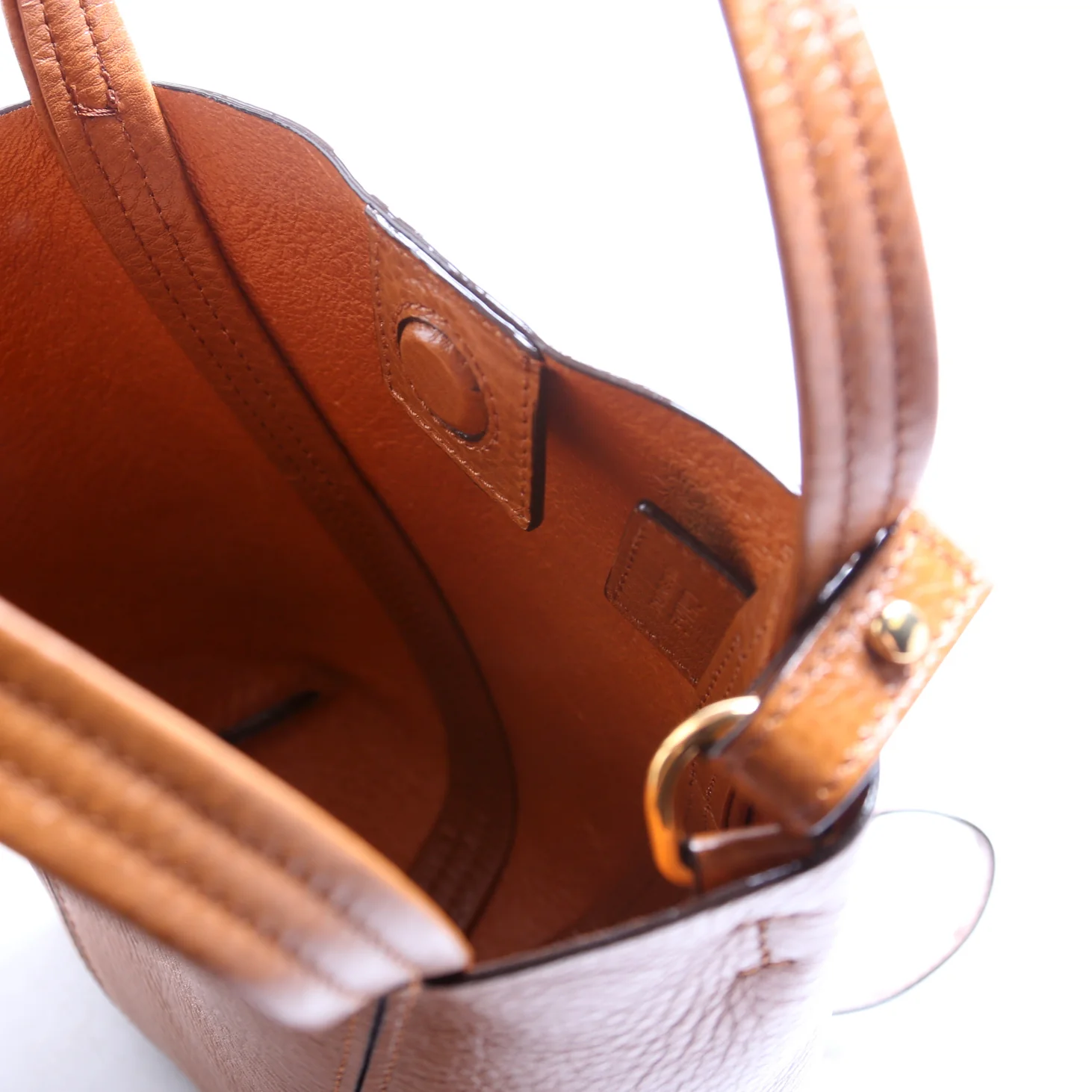 Spin Tote Grain Leather Small Brown - Image 9
