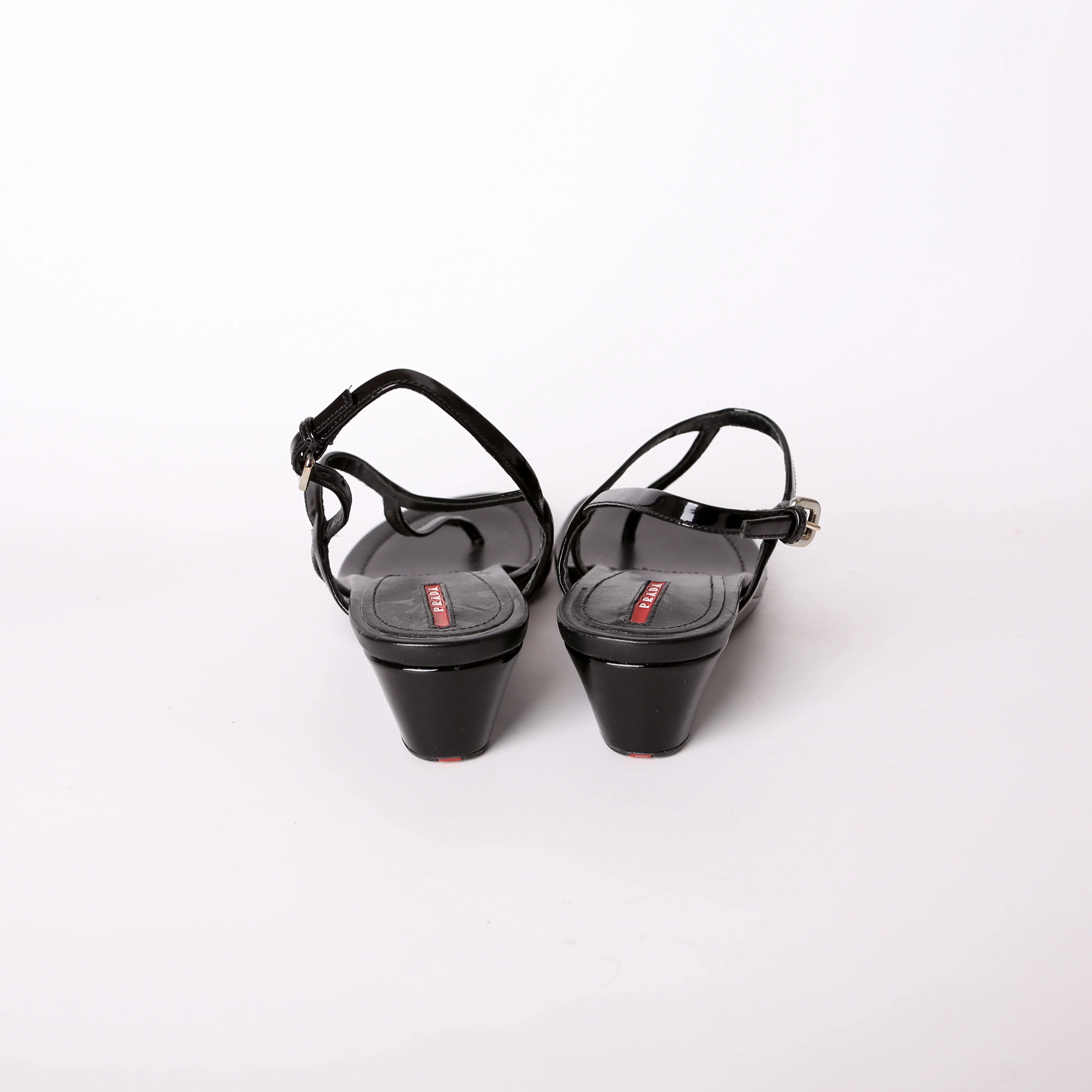 Sport Patent Leather Thong T strap Sandals Size 38.5 - Image 4