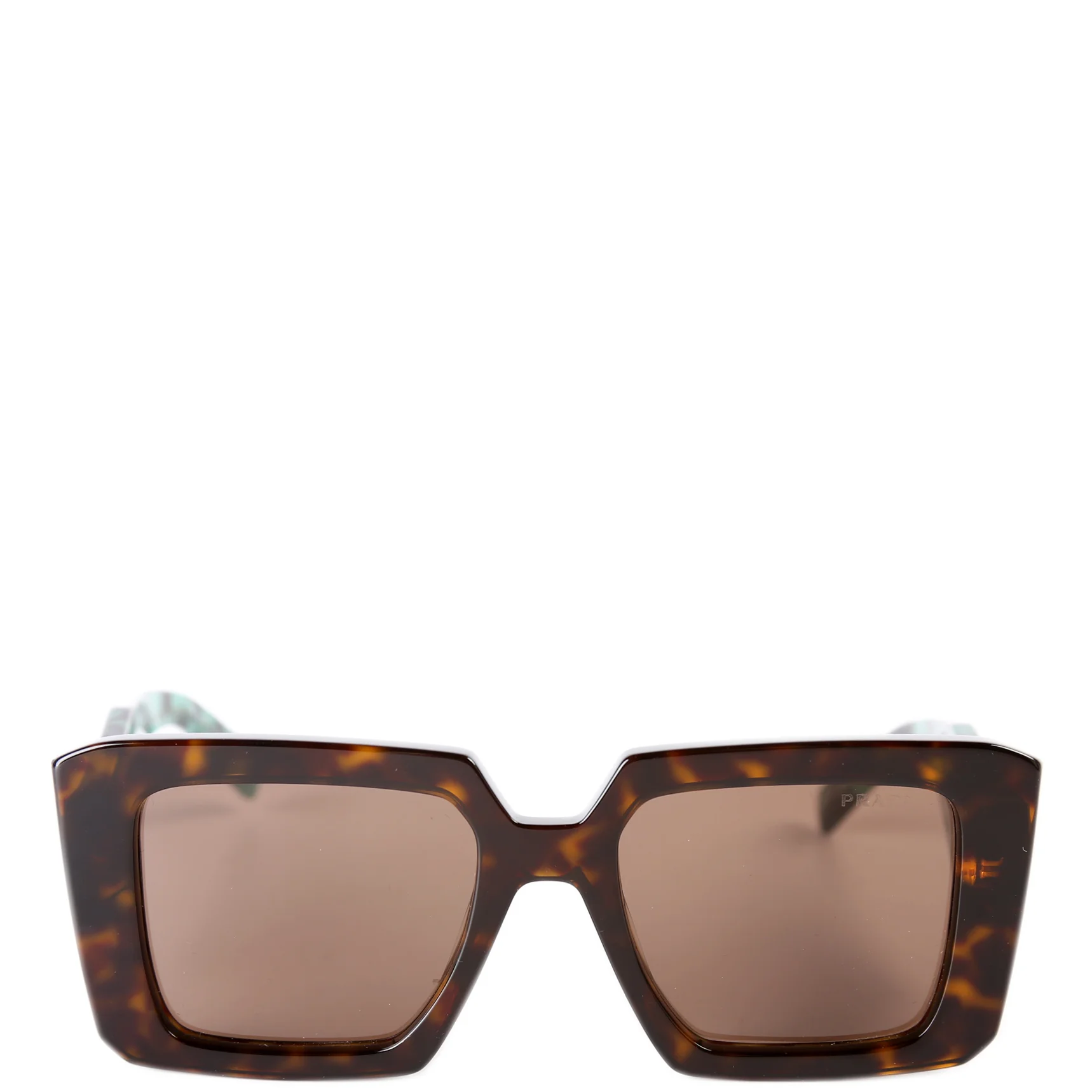 SPR23Y Square Sunglasses Brown/Green