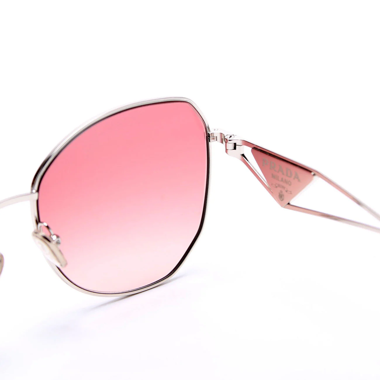 SPR57Y Geometric Sunglasses Silver/Pink - Image 7