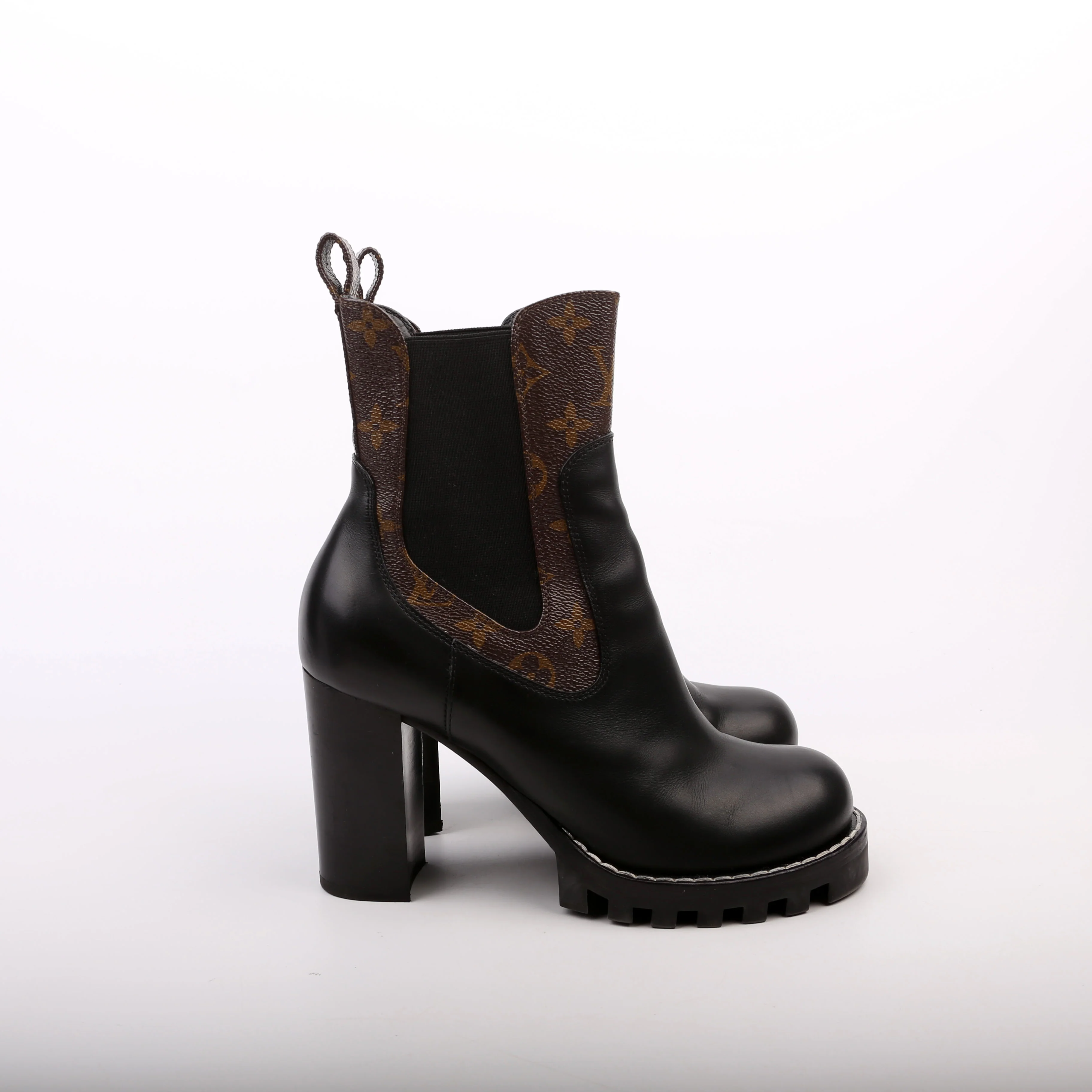 Star Trail Ankle Boots Size 39 Black/Brown - Image 3