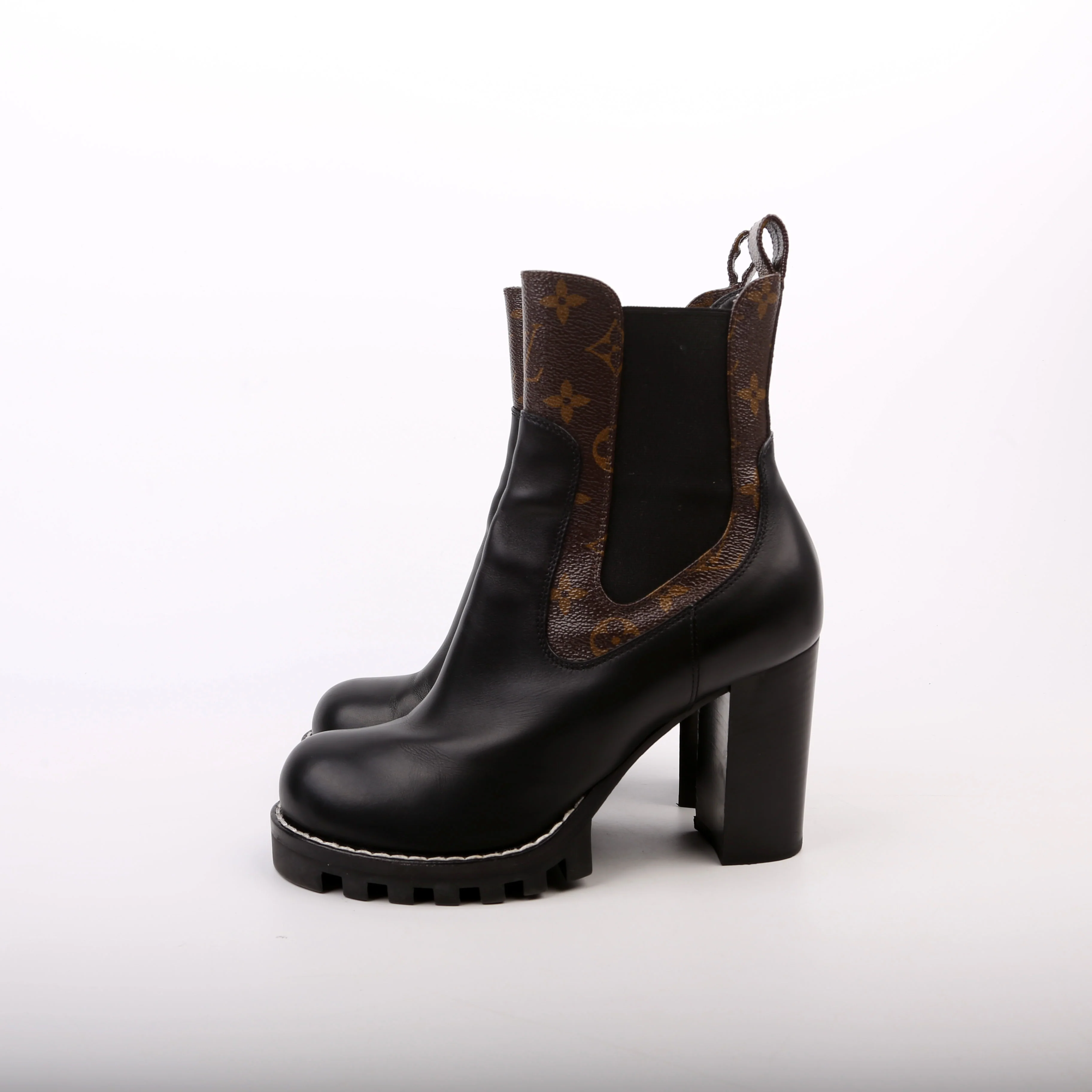 Star Trail Ankle Boots Size 39 Black/Brown - Image 5