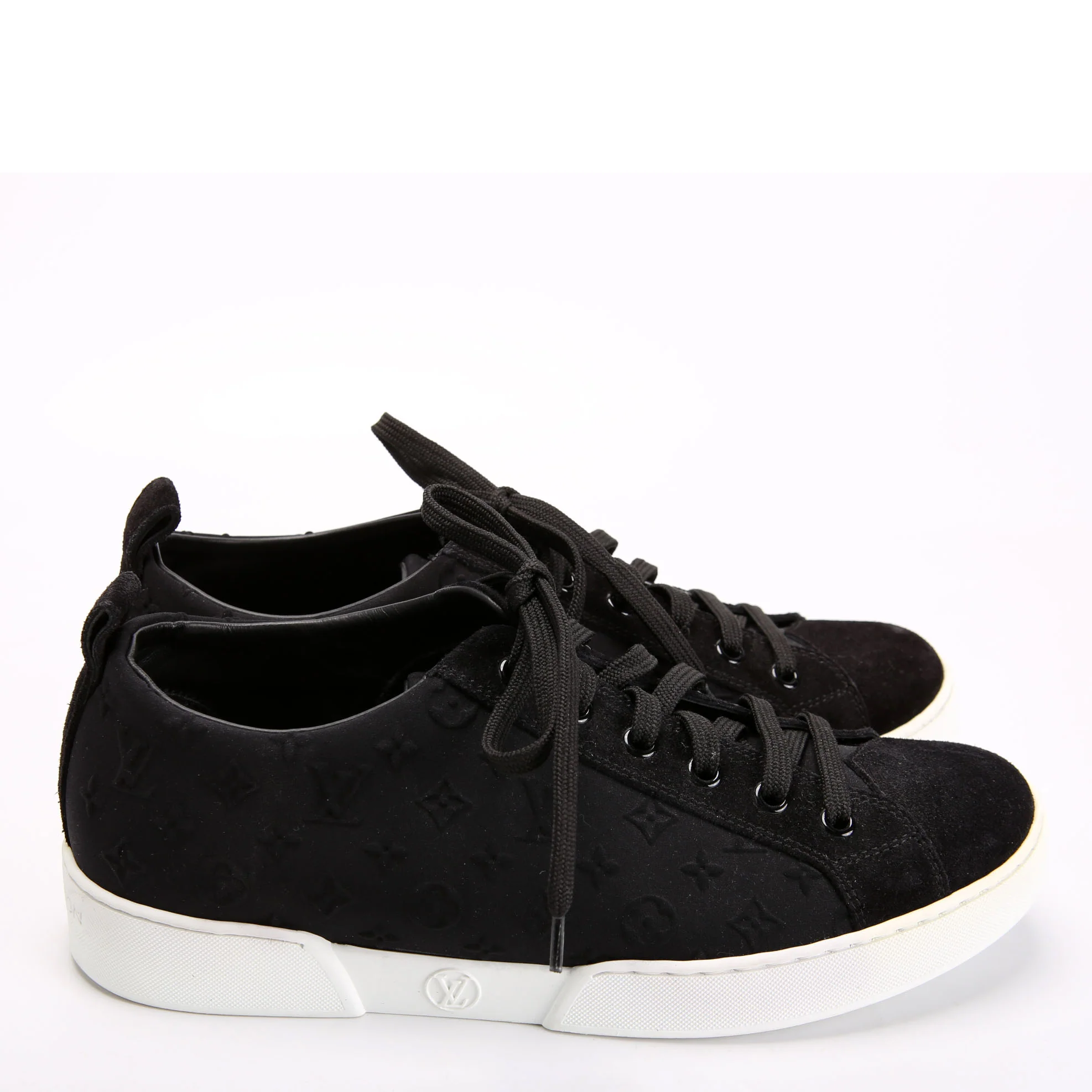 Stellar Low Top Sneakers Suede Size 36.5 Black/White - Image 3