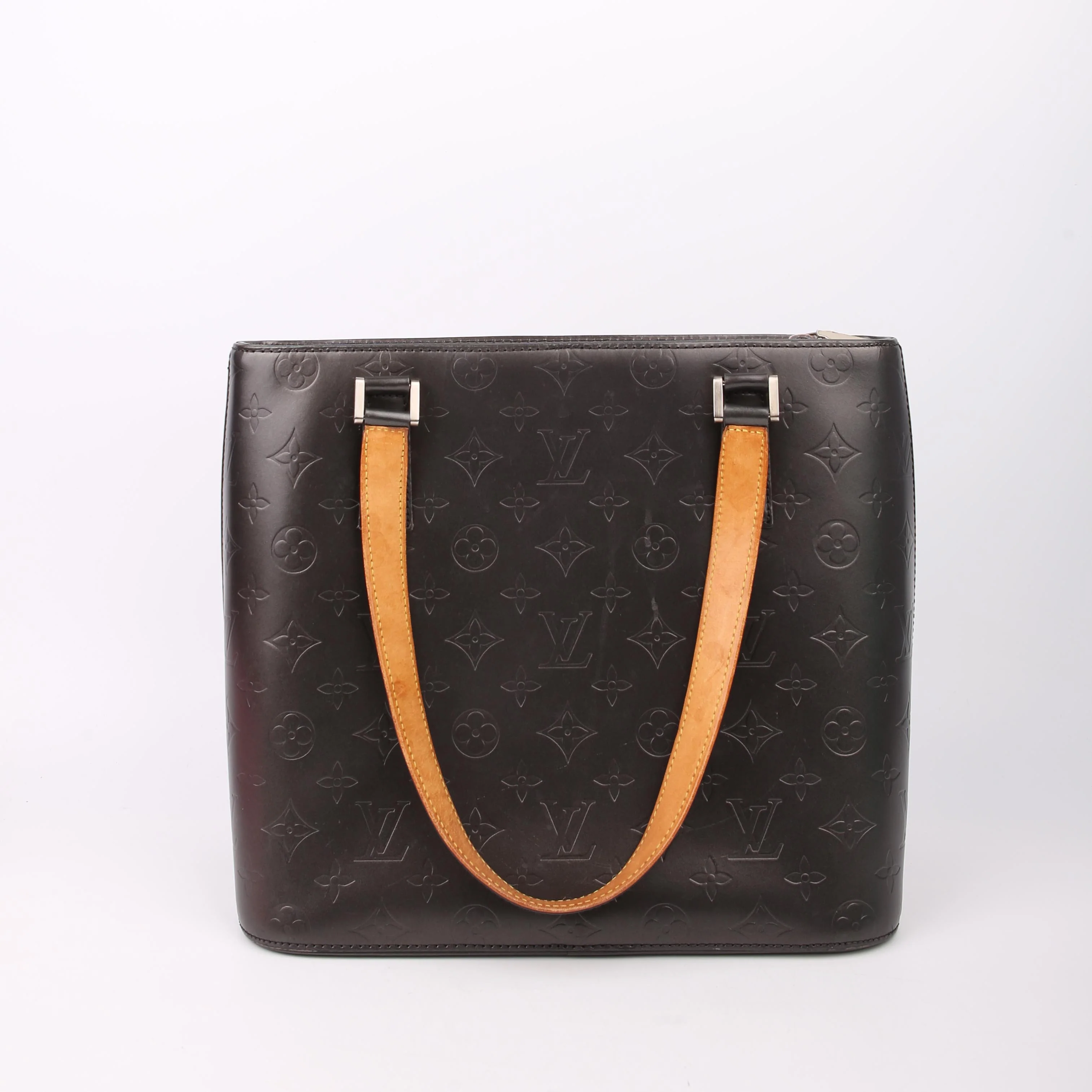 Stockton Monogram Matte Leather Grey - Image 3