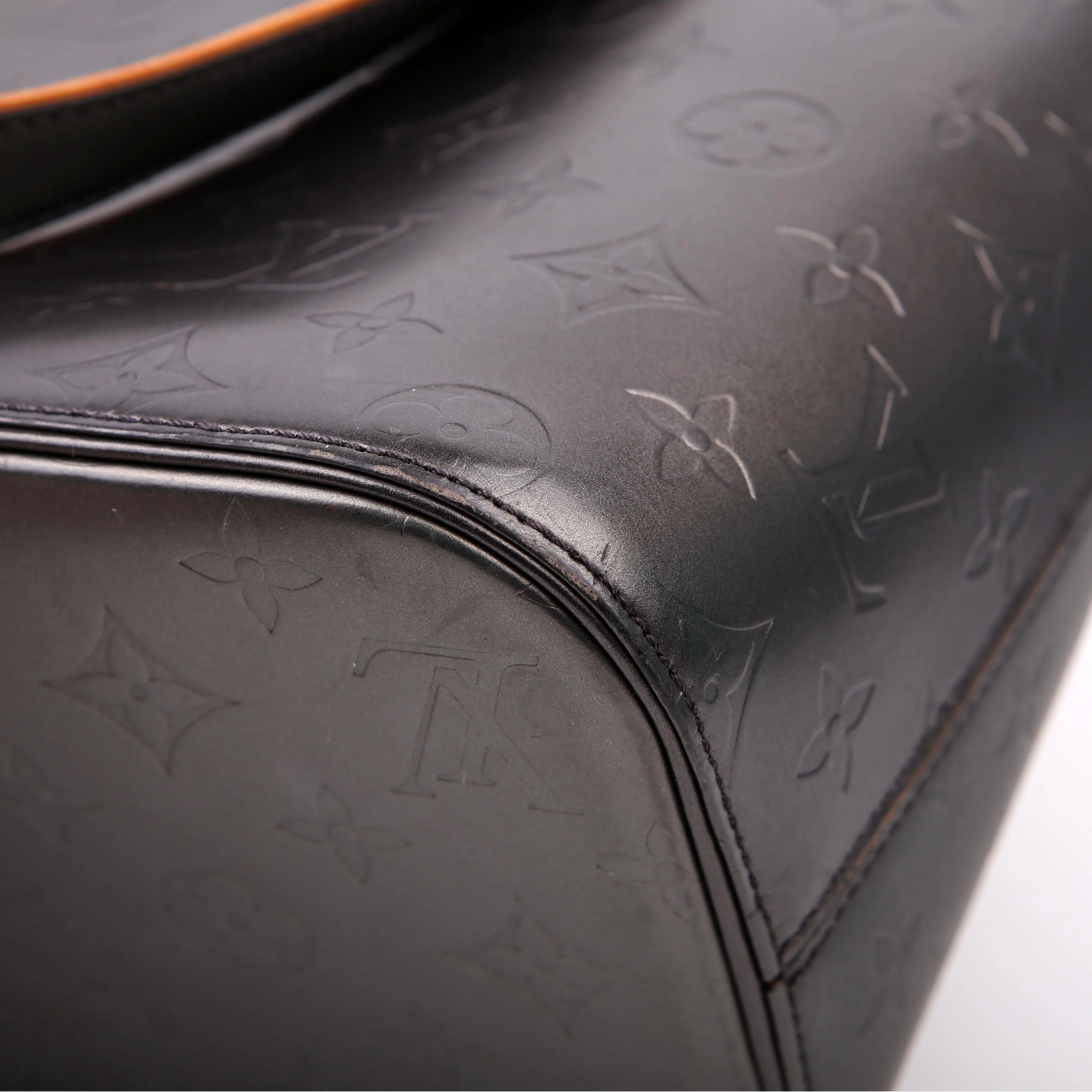 Stockton Monogram Matte Leather Grey - Image 5