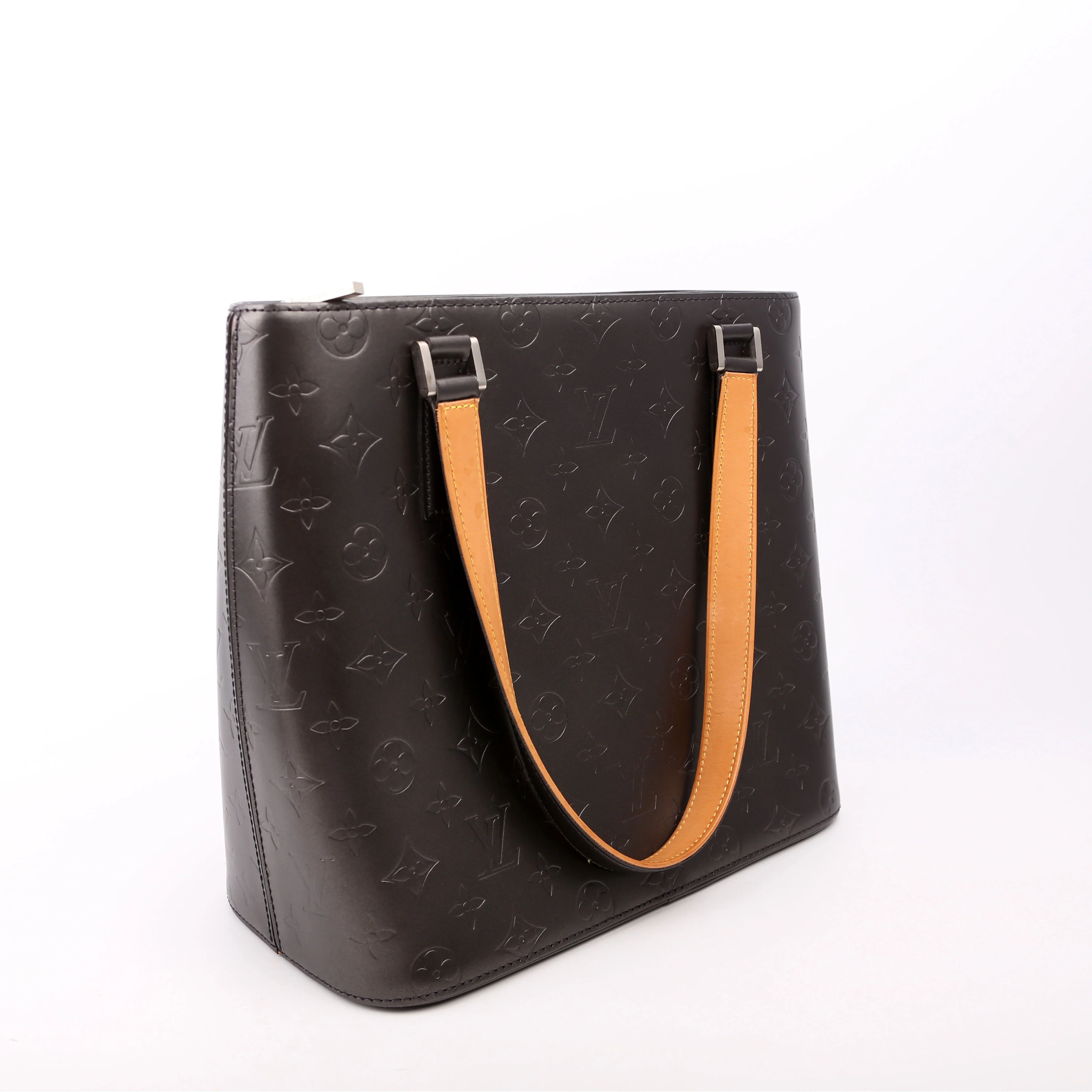 Stockton Monogram Matte Leather Grey - Image 2