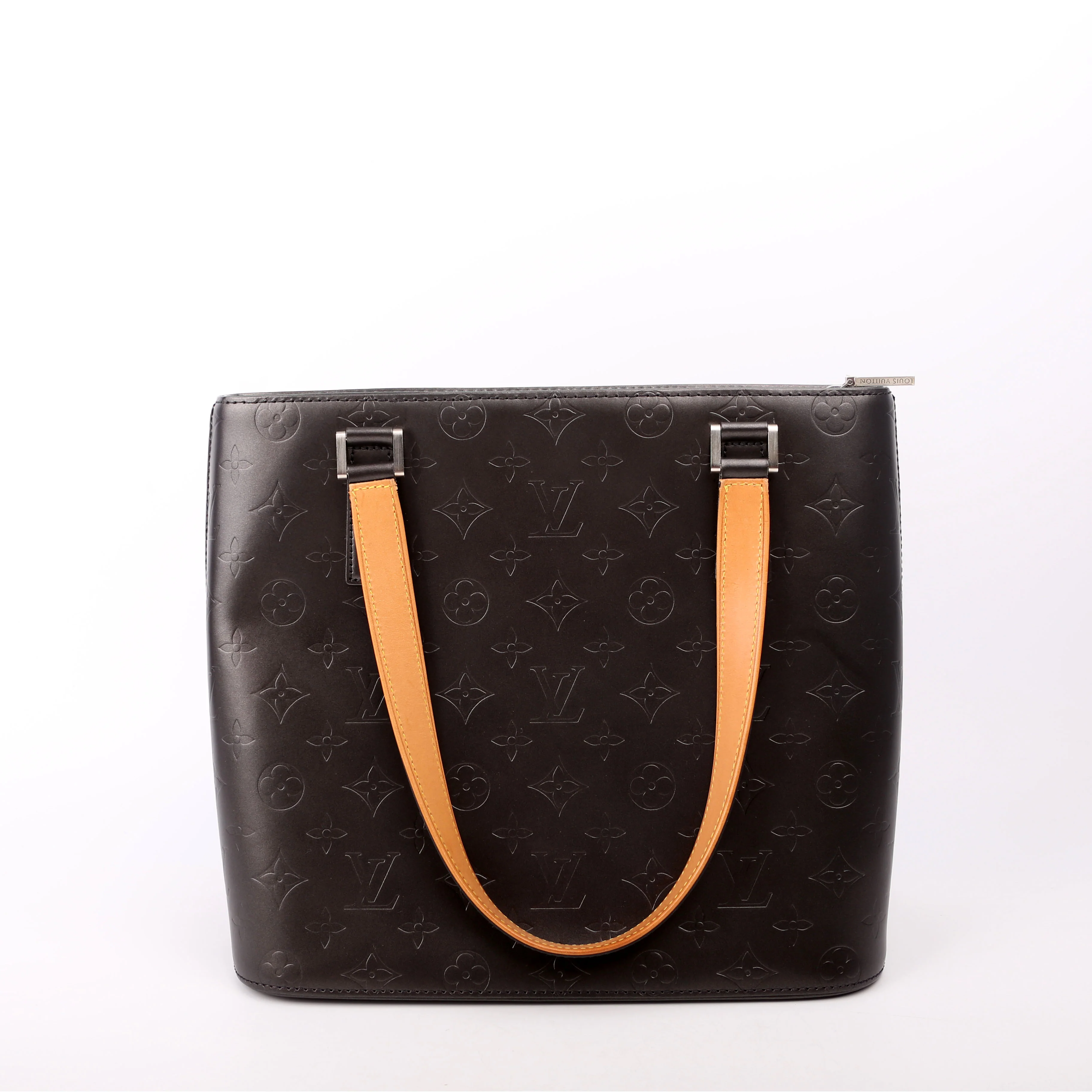 Stockton Monogram Matte Leather Grey - Image 3