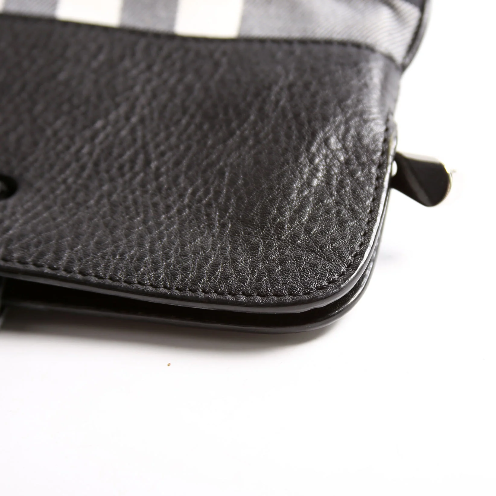 Stowell Roll-Up Canvas Tote Black/White - Image 8