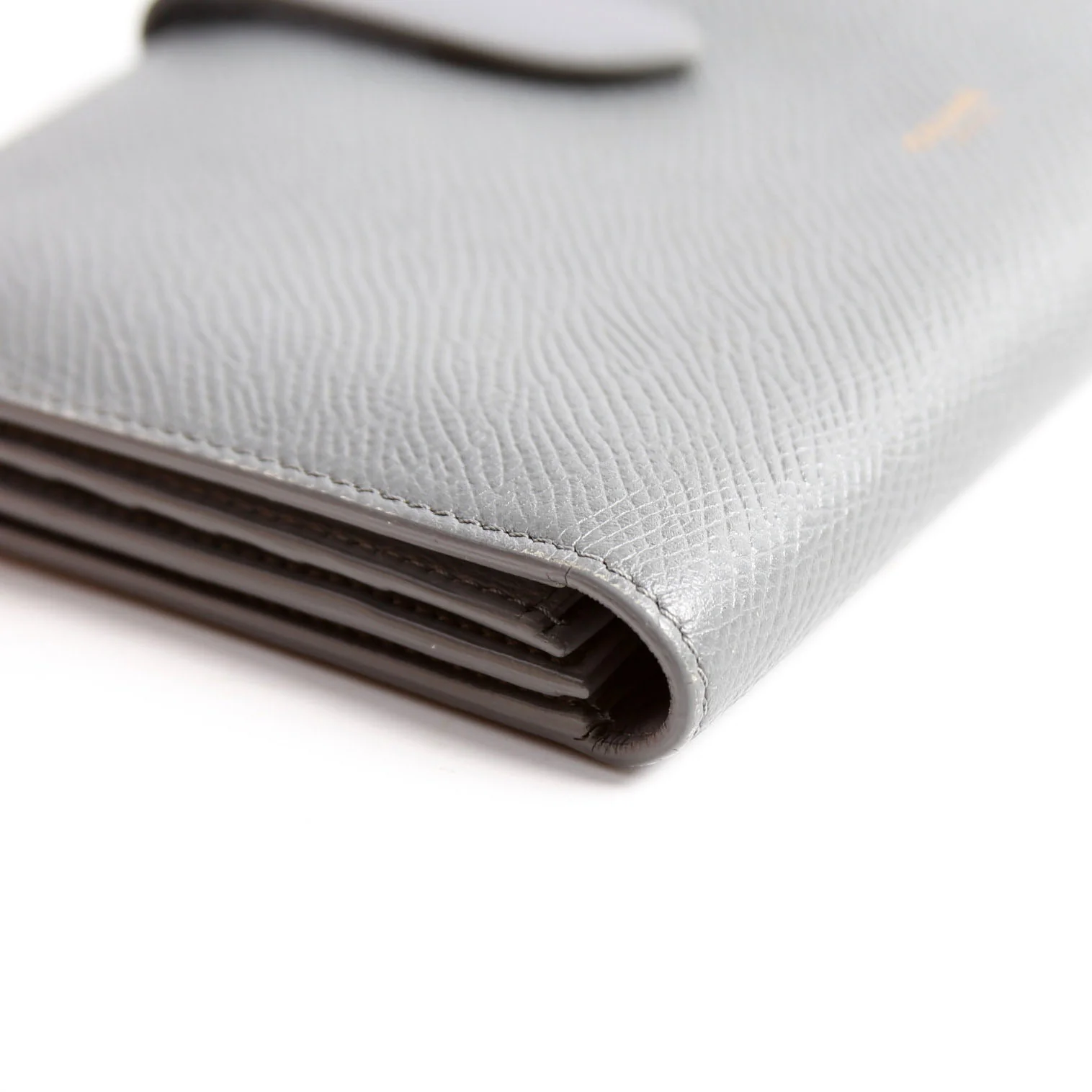Strap Wallet Grain Calfskin Large Gray - Image 7