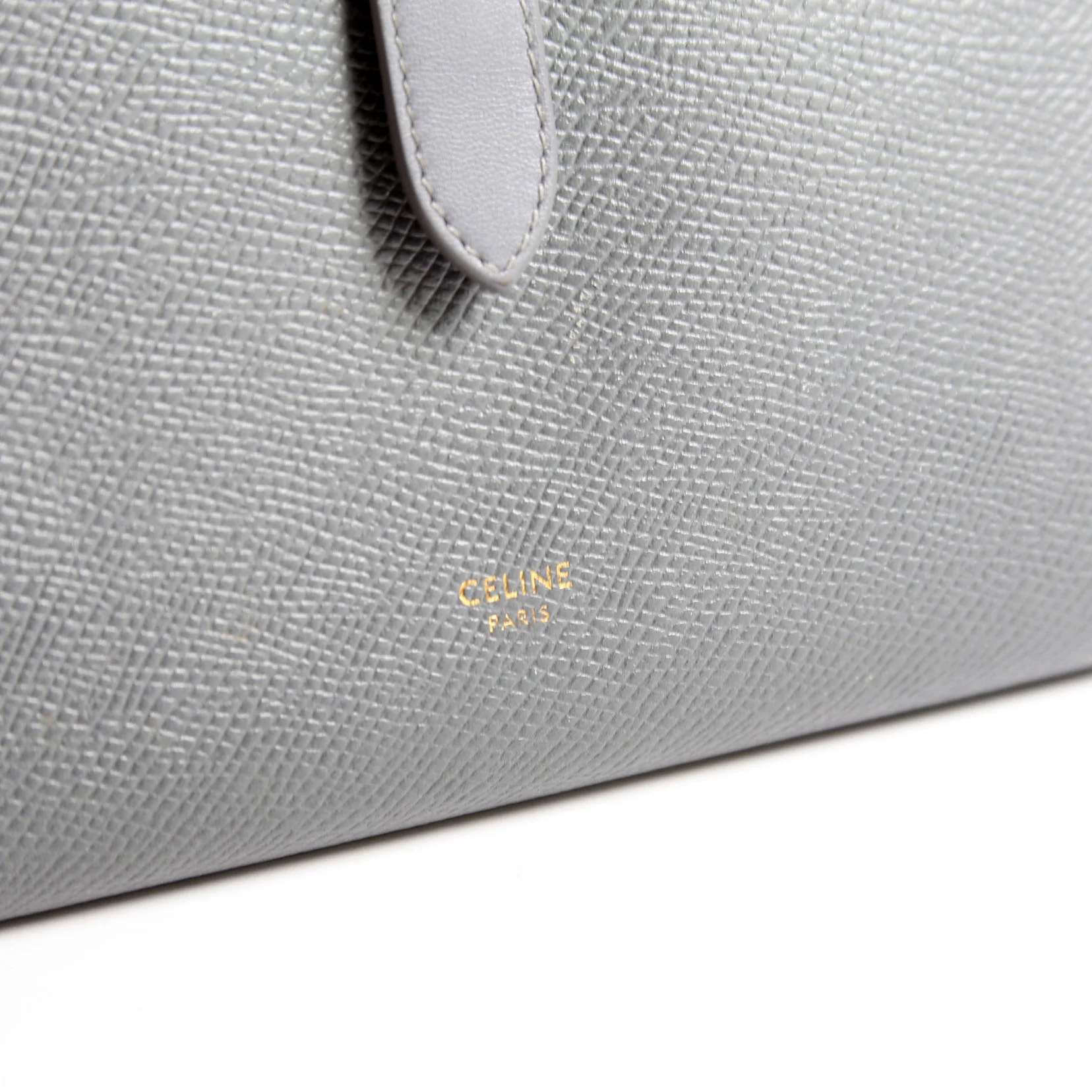 Strap Wallet Grain Calfskin Large Gray - Image 8