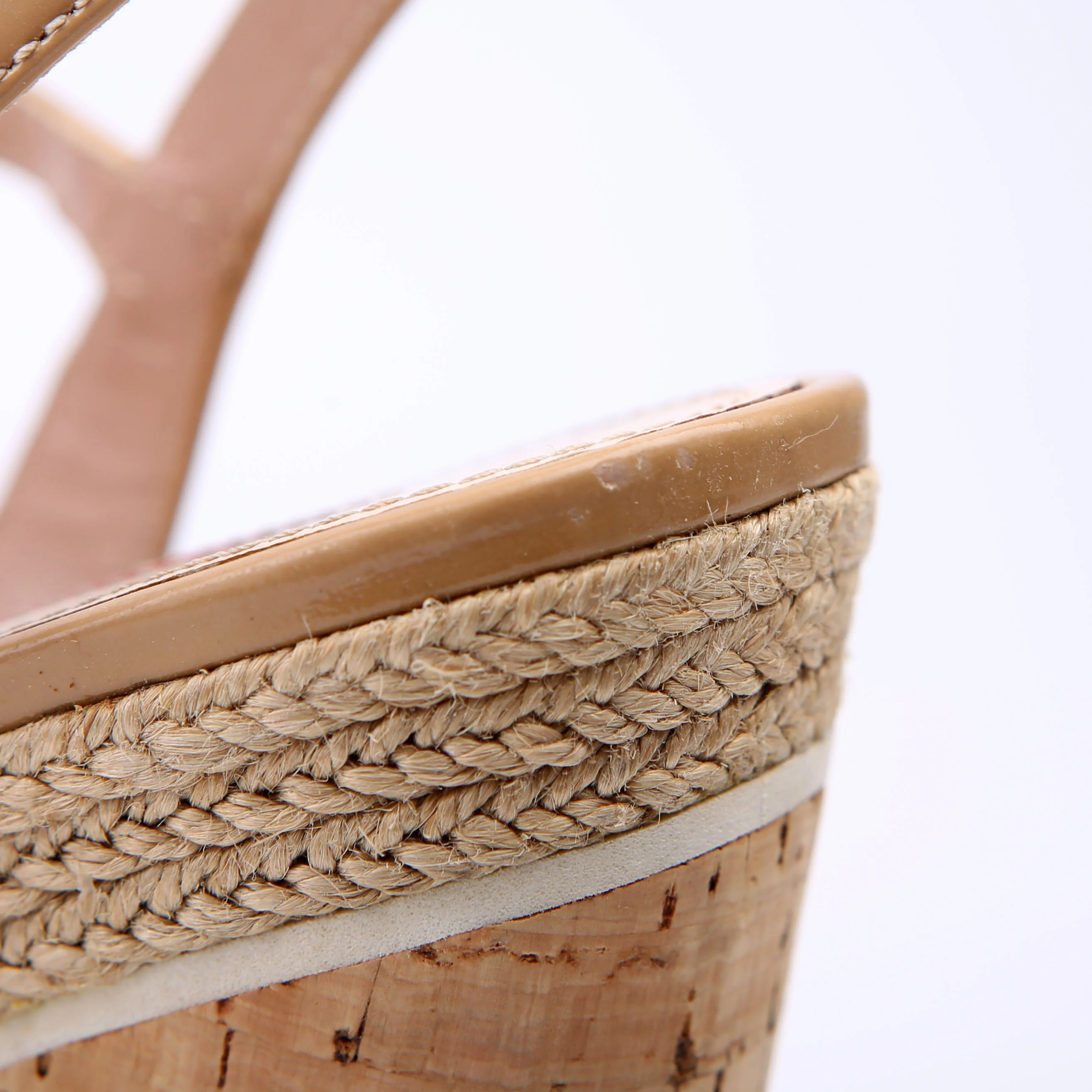 Strappy Espadrille Sandals Size 39.5 Tan - Image 10