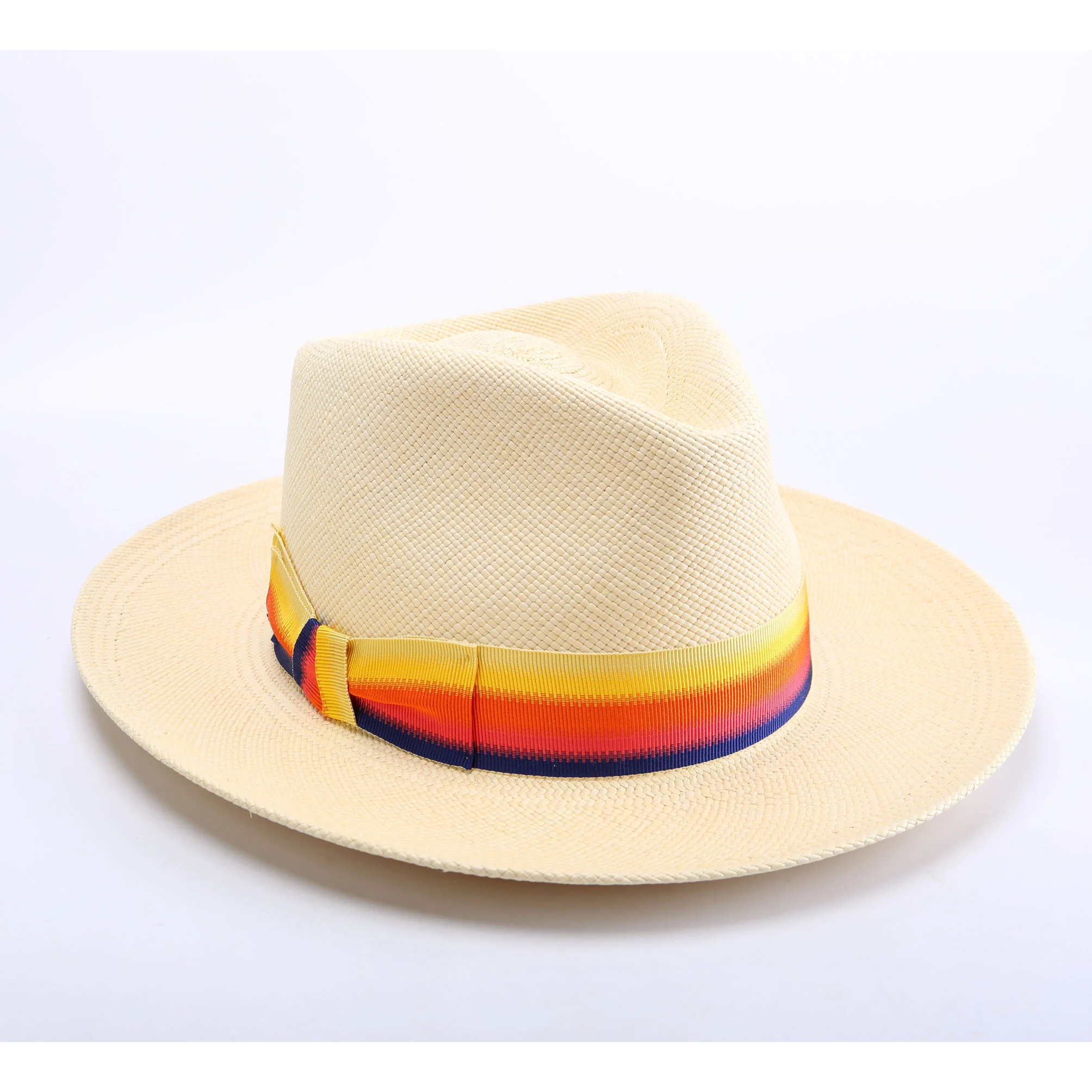 Straw Esperance Panama Hat Size 57 Beige/Multicolor - Image 2
