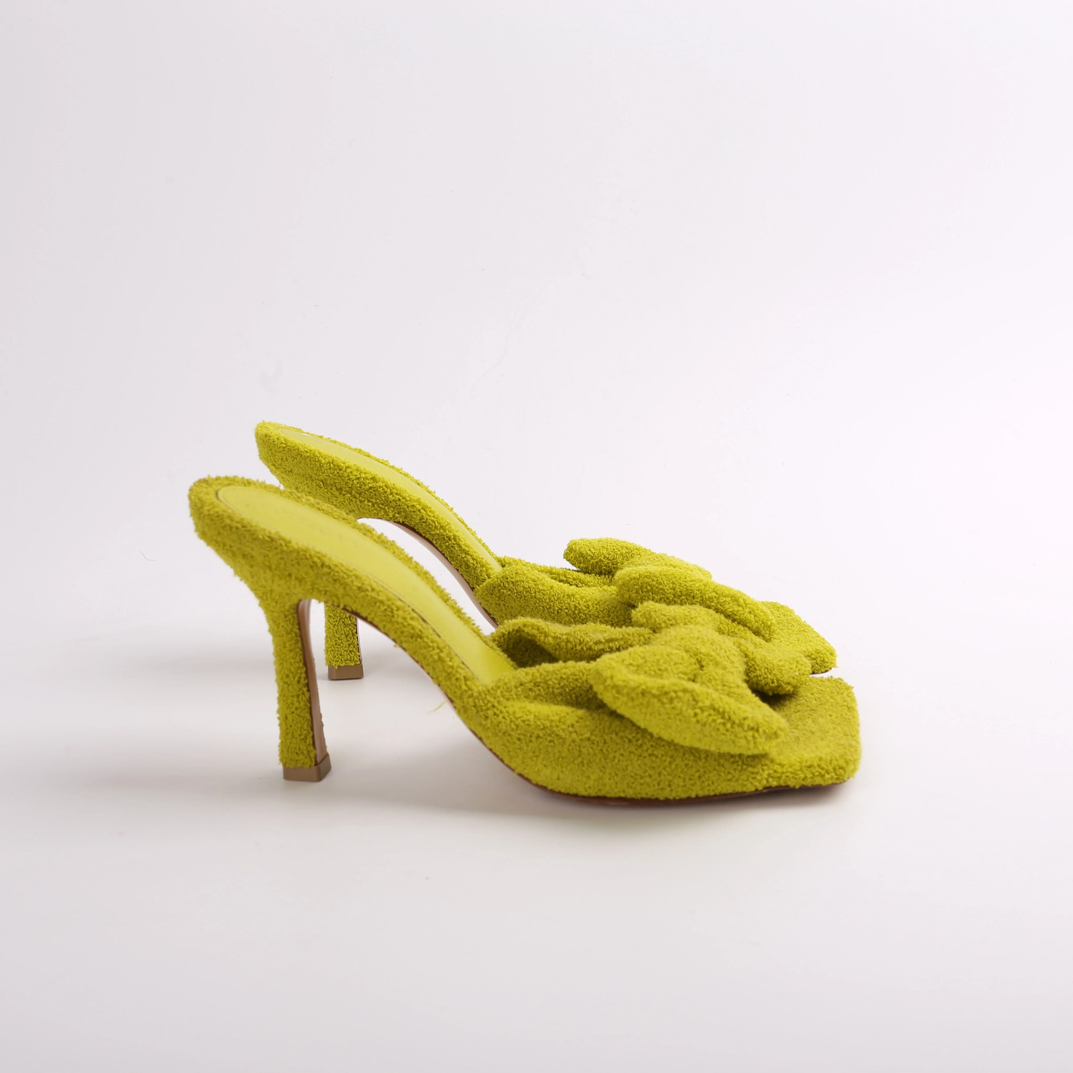 Stretch Terry Cloth Heel Sandals Size 37.5 - Image 3