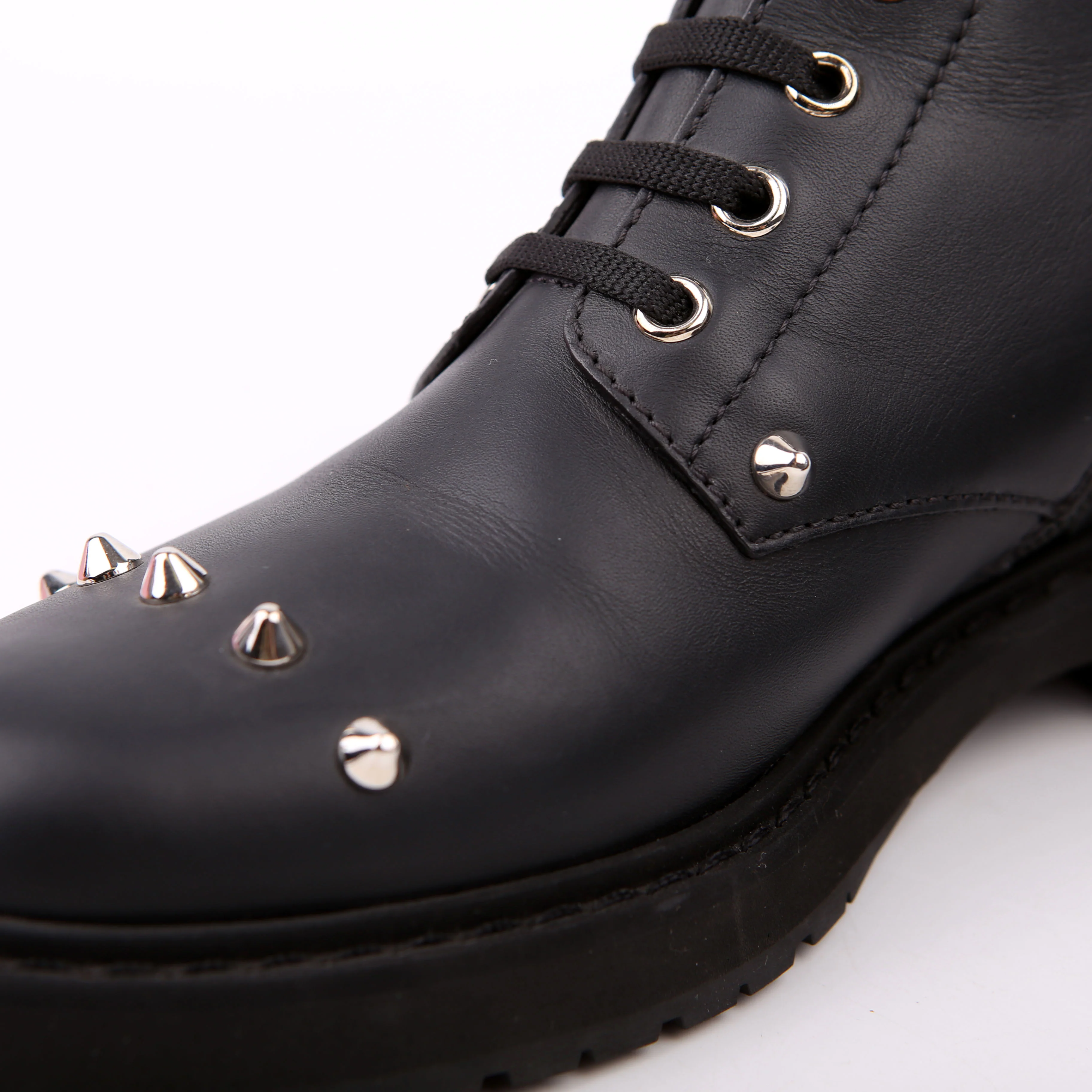 Studded Combat Boots Size 37.5 Black - Image 7