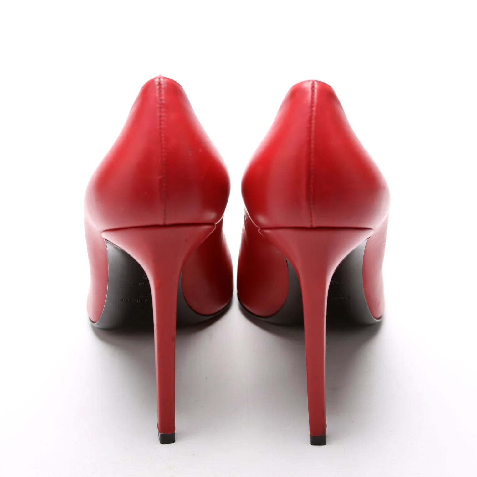 Studded Pointed Toe Pumps Size 40 Red - Image 4