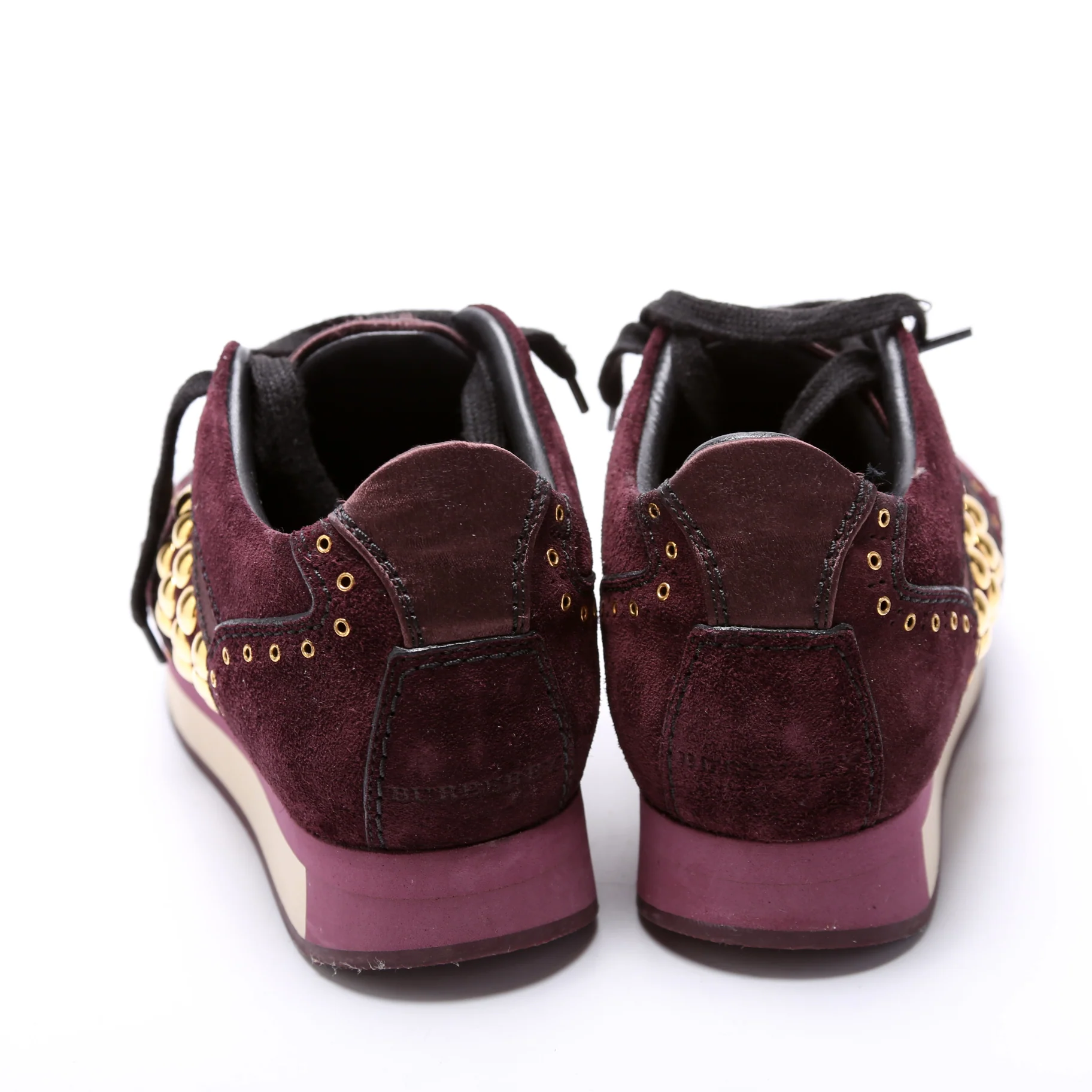 Studded Suede/Satin Sneakers Size 37 - Image 4